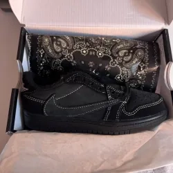 TOP Version Travis Scott x Air Jordan 1 Low OG SP Black Phantom DM7866-001 review 