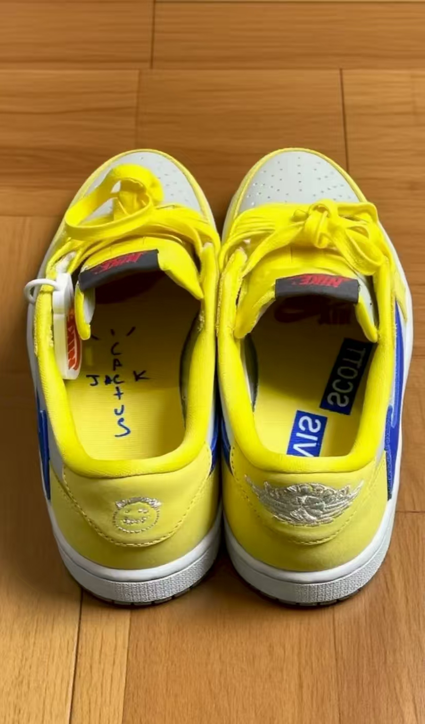 TOP Version Travis Scott x Air Jordan 1 Low OG Canary DZ4137-700 review Kerwin