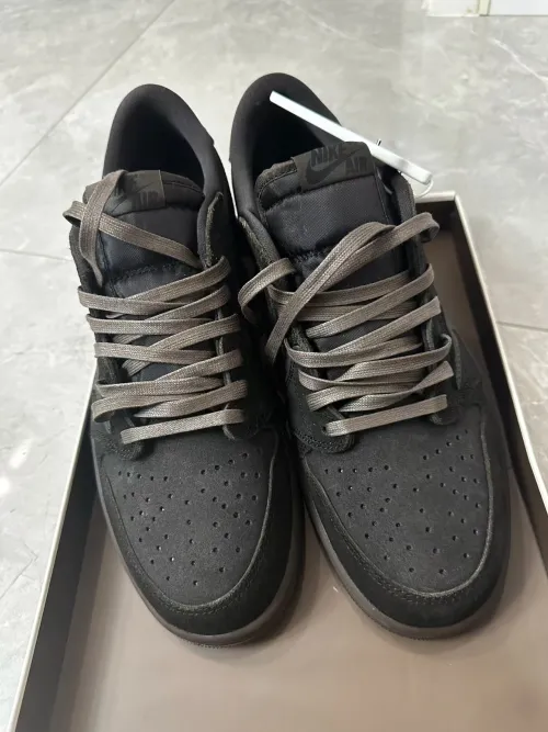 TOP Version Travis Scott x Air Jordan 1 Retro Low OG SP Velvet Brown DM7866-202 review 