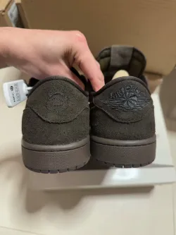 TOP Version Travis Scott x Air Jordan 1 Retro Low OG SP Velvet Brown DM7866-202 review Kim 01