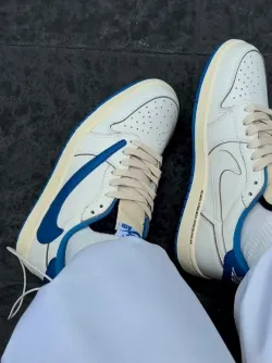 TOP Version Fragment Design x Travis Scott x Air Jordan 1 Retro Low DM7866-104 review Jordan 01