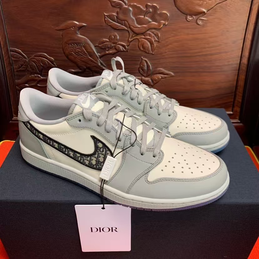 Dior x Air Jordan 1 Low Wolf Grey CN8608-002 [Top Version] review James 01