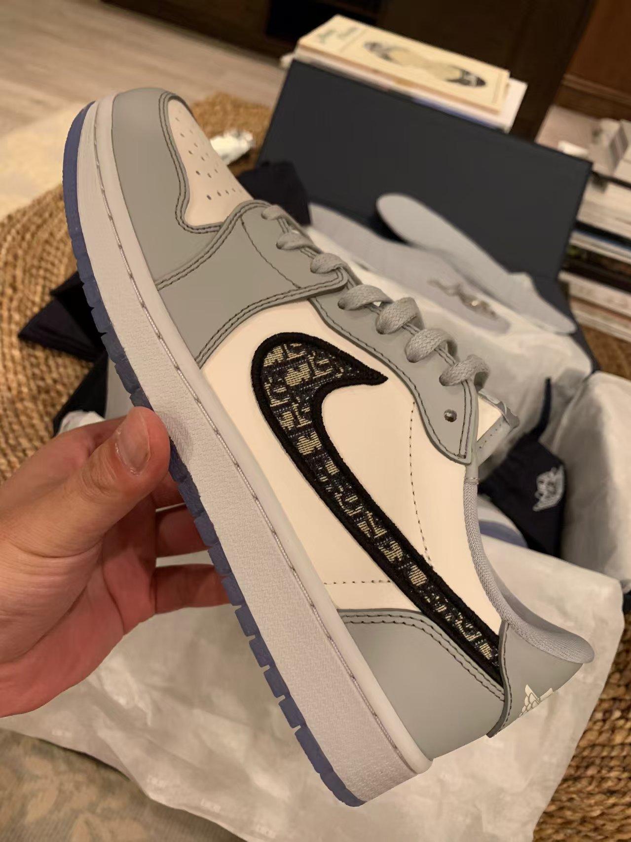 Dior x Air Jordan 1 Low Wolf Grey CN8608-002 [Top Version] review Isaac 01