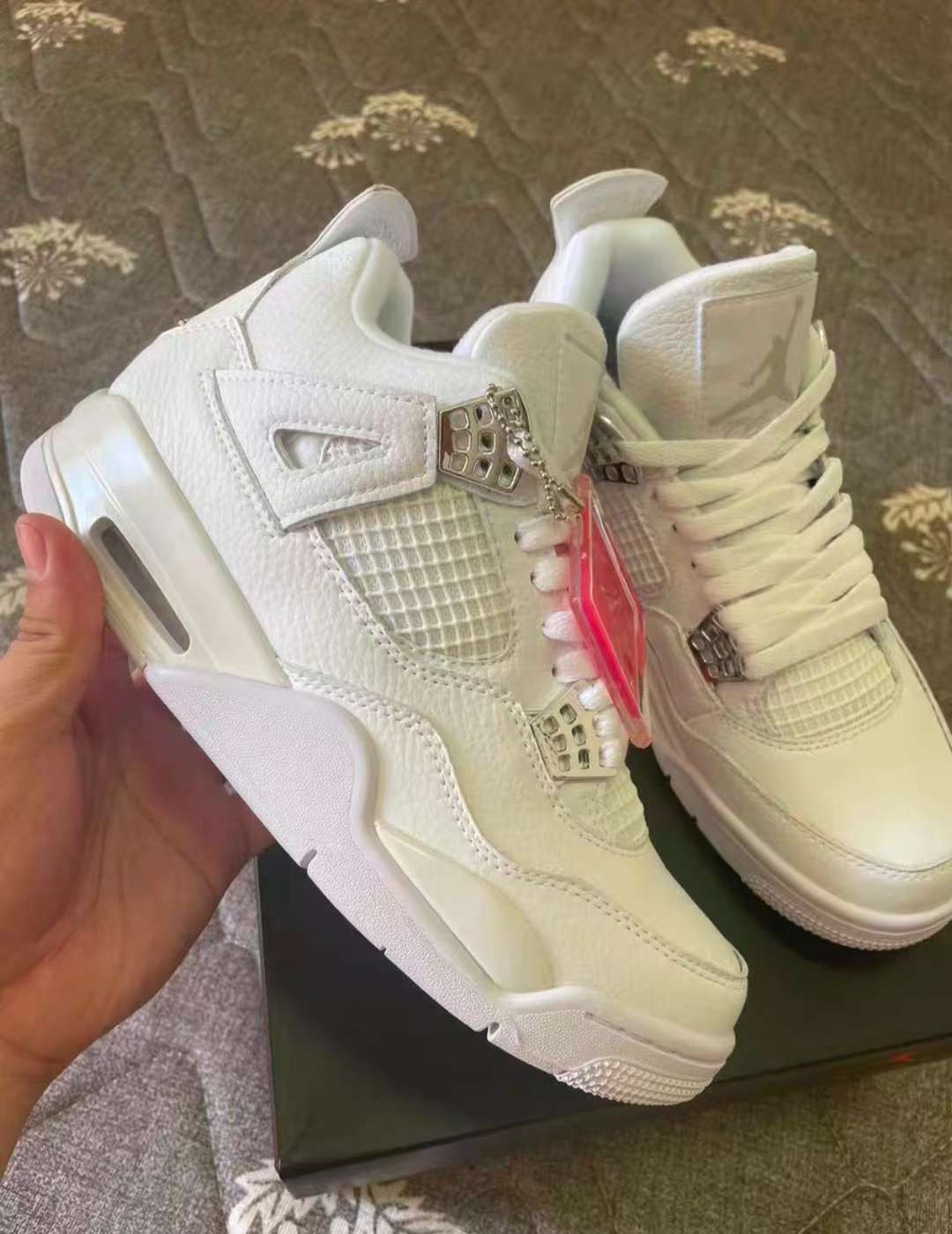 TOP Version Air Jordan 4 Retro Pure Money 308497-100 review Ives 01
