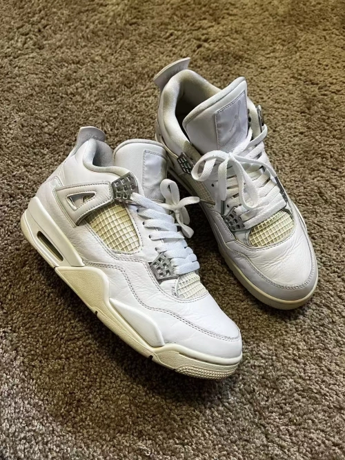 TOP Version Air Jordan 4 Retro Pure Money 308497-100 review 