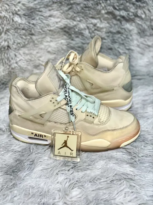 TOP Version OFF White x Air Jordan 4 Sail CV9388-100  review 