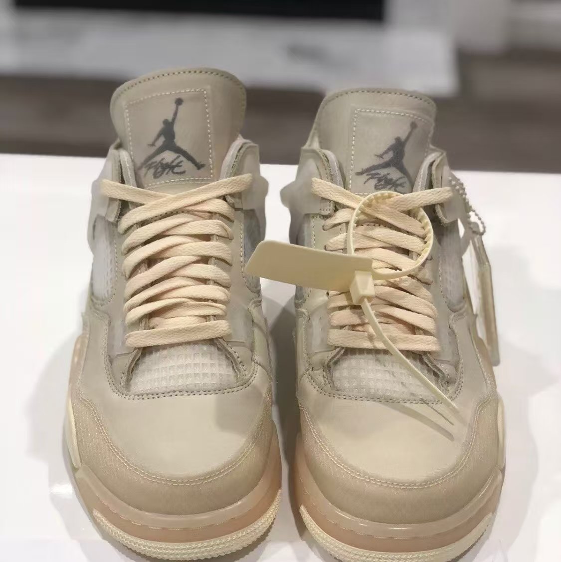TOP Version OFF White x Air Jordan 4 Sail CV9388-100  review Garth 01