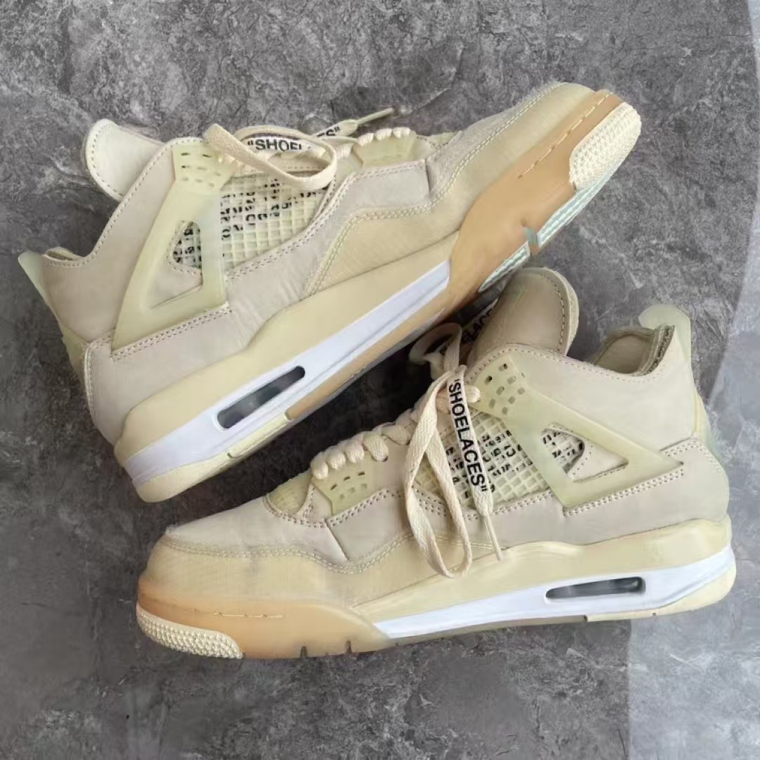TOP Version OFF White x Air Jordan 4 Sail CV9388-100  review Gale 02
