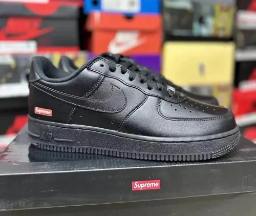 Supreme x Nike Air Force 1 Low Box Logo Black CU9225-001 review 