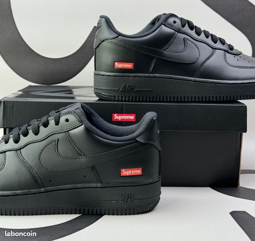 Supreme x Nike Air Force 1 Low Box Logo Black CU9225-001 review Eden