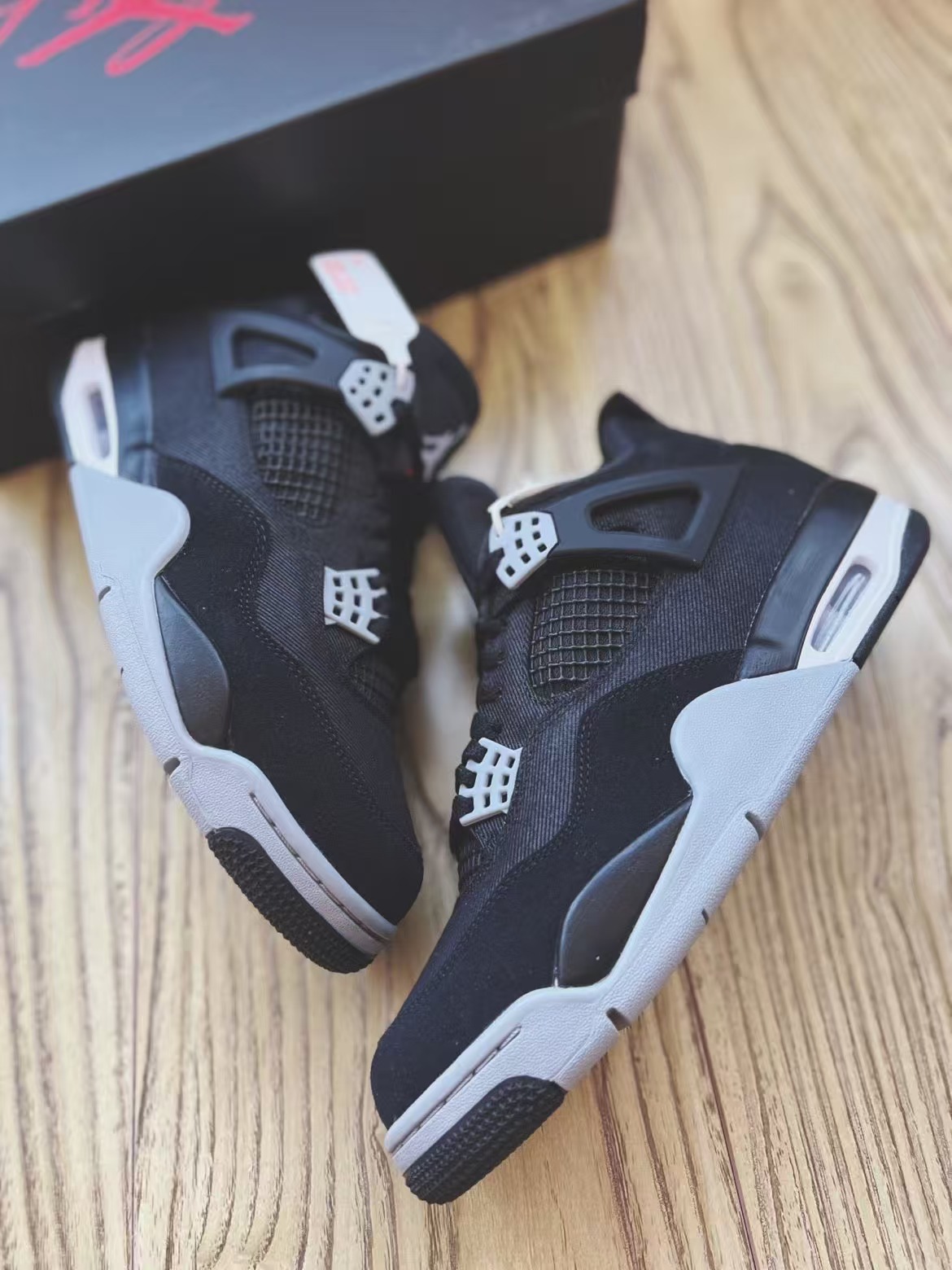 TOP Version Air Jordan 4 Retro Black Canvas DH7138-006  review Ford 00