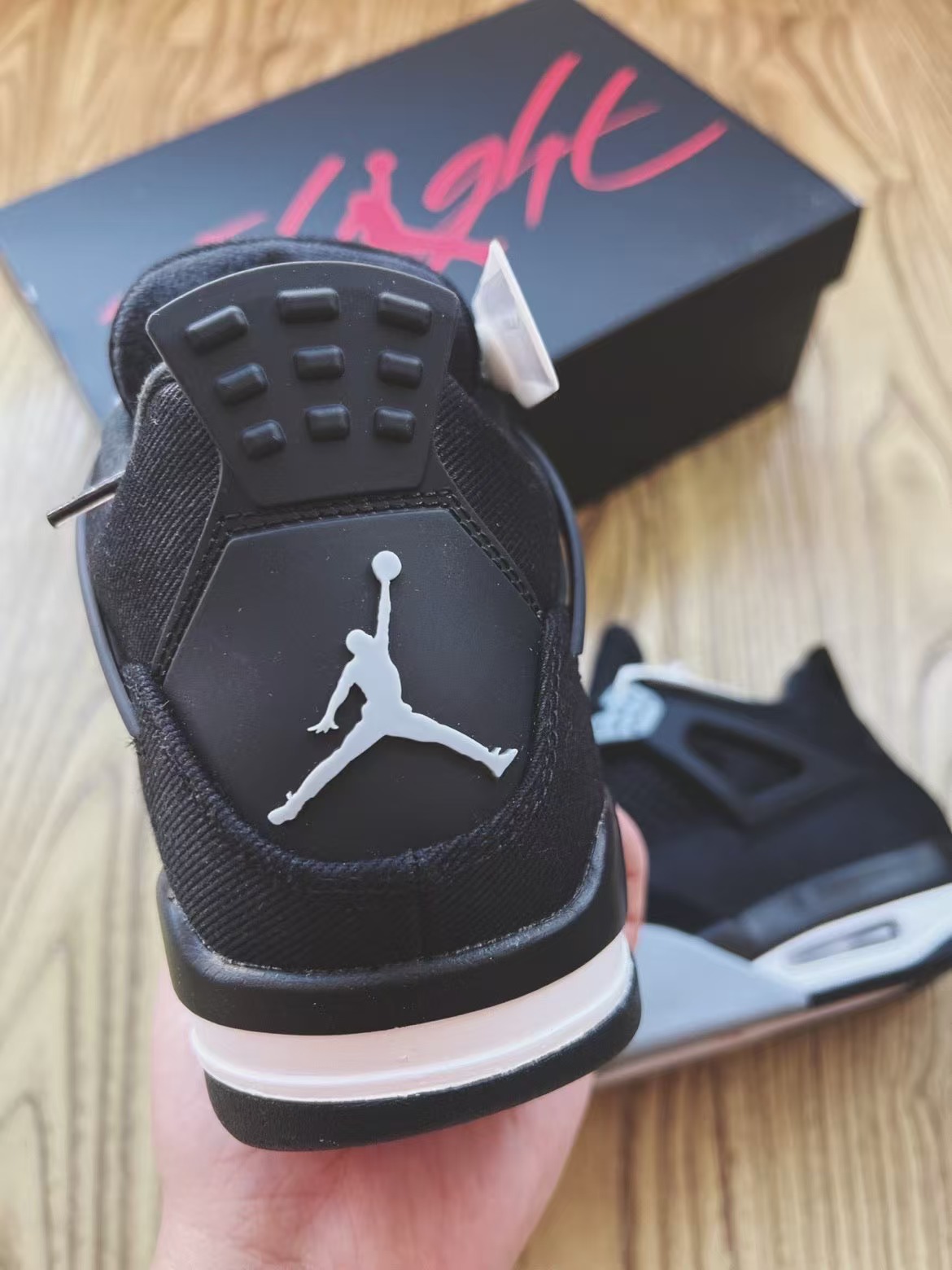 TOP Version Air Jordan 4 Retro Black Canvas DH7138-006  review Ford 01