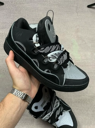 Lanvin Curb Sneaker Black Grey FM-SKRK11-REFL-P2210 review 