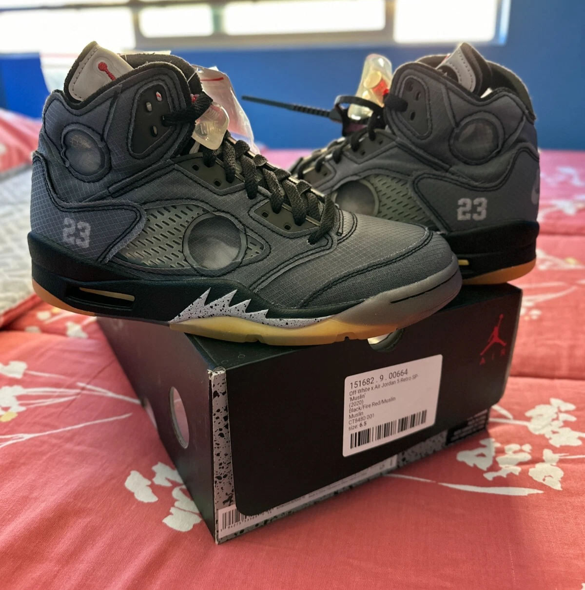 Air Jordan 5 Retro Off-White Black CT8480-001 review Derrick 01