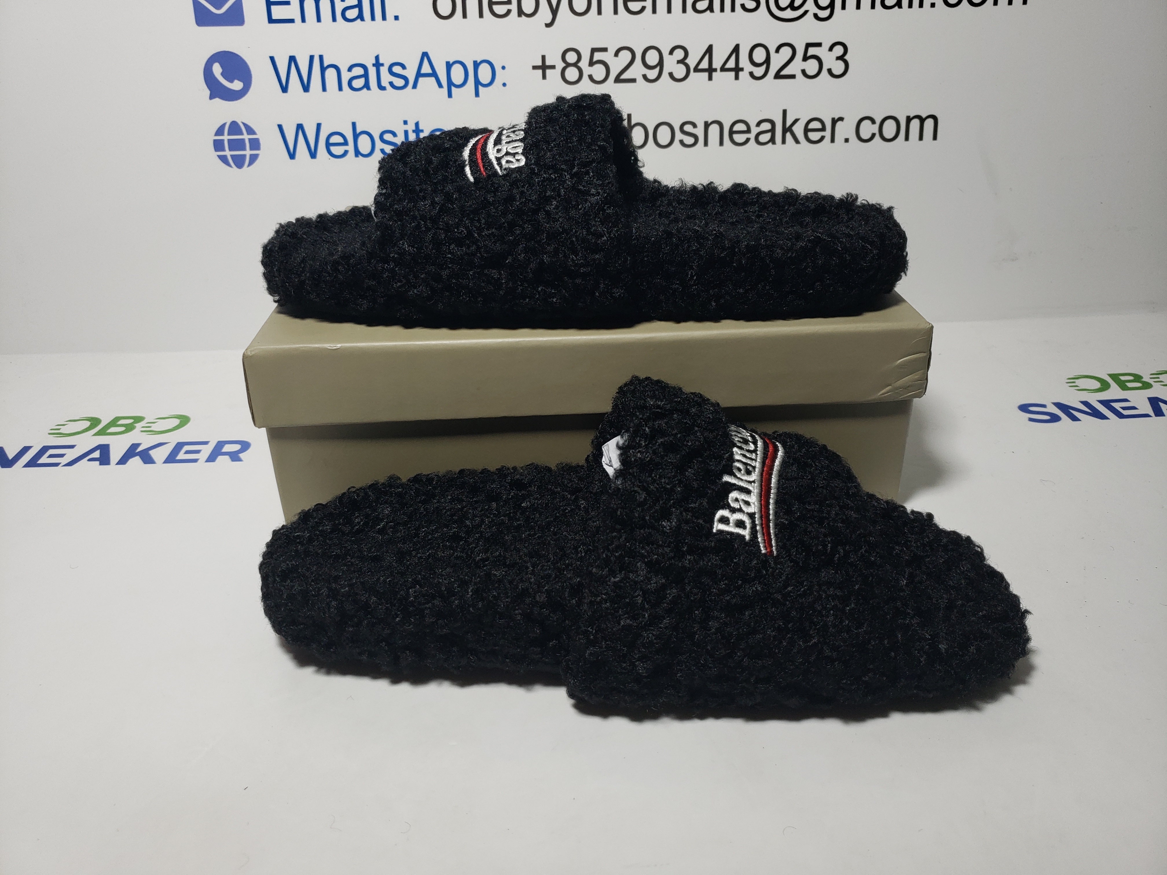 Balenciaga Furry Slide Coke Label Black review Obosneaker 01