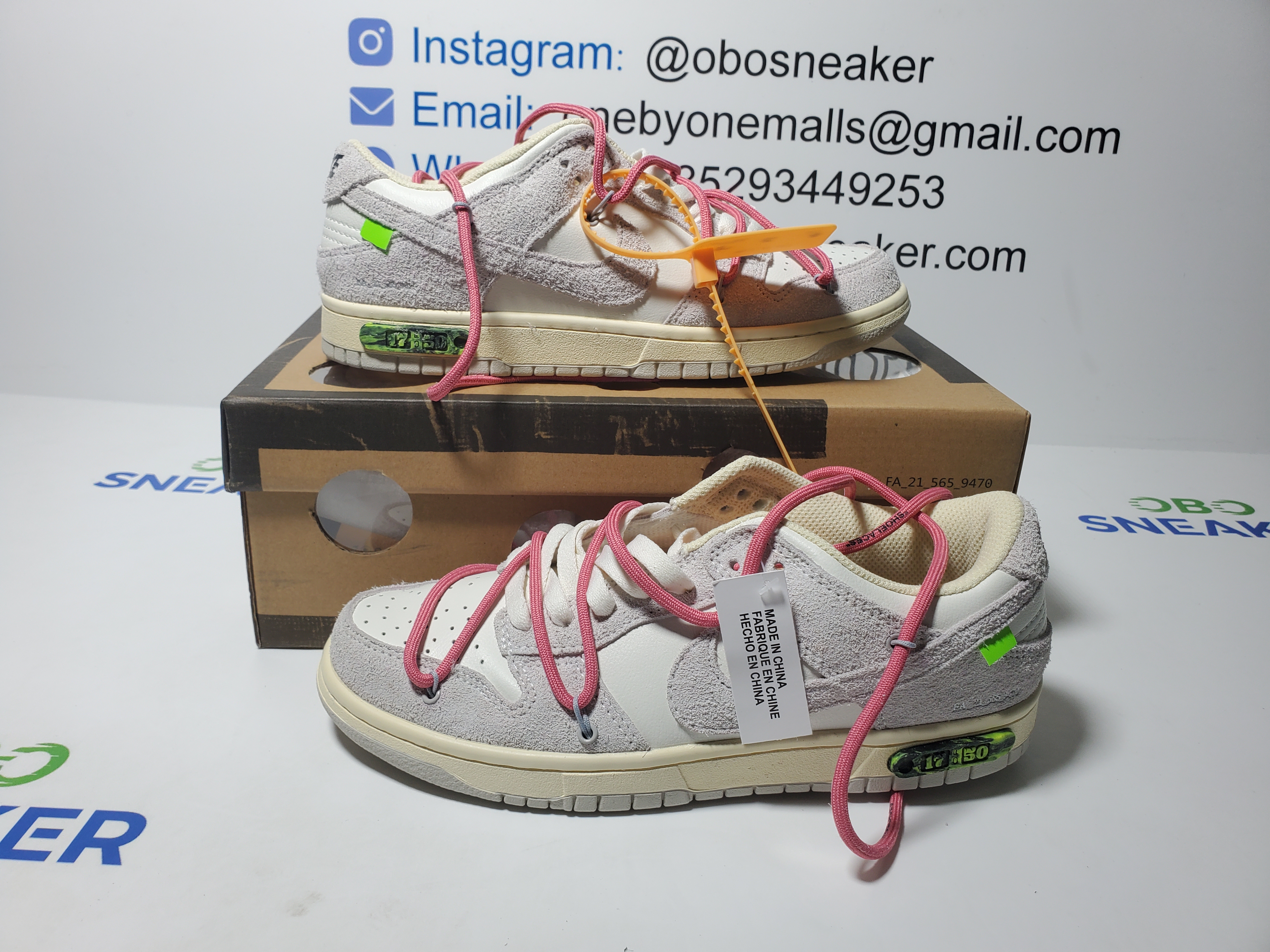 Nike Dunk Low Off-White Lot 17 DJ0950-117 review Obosneaker 01