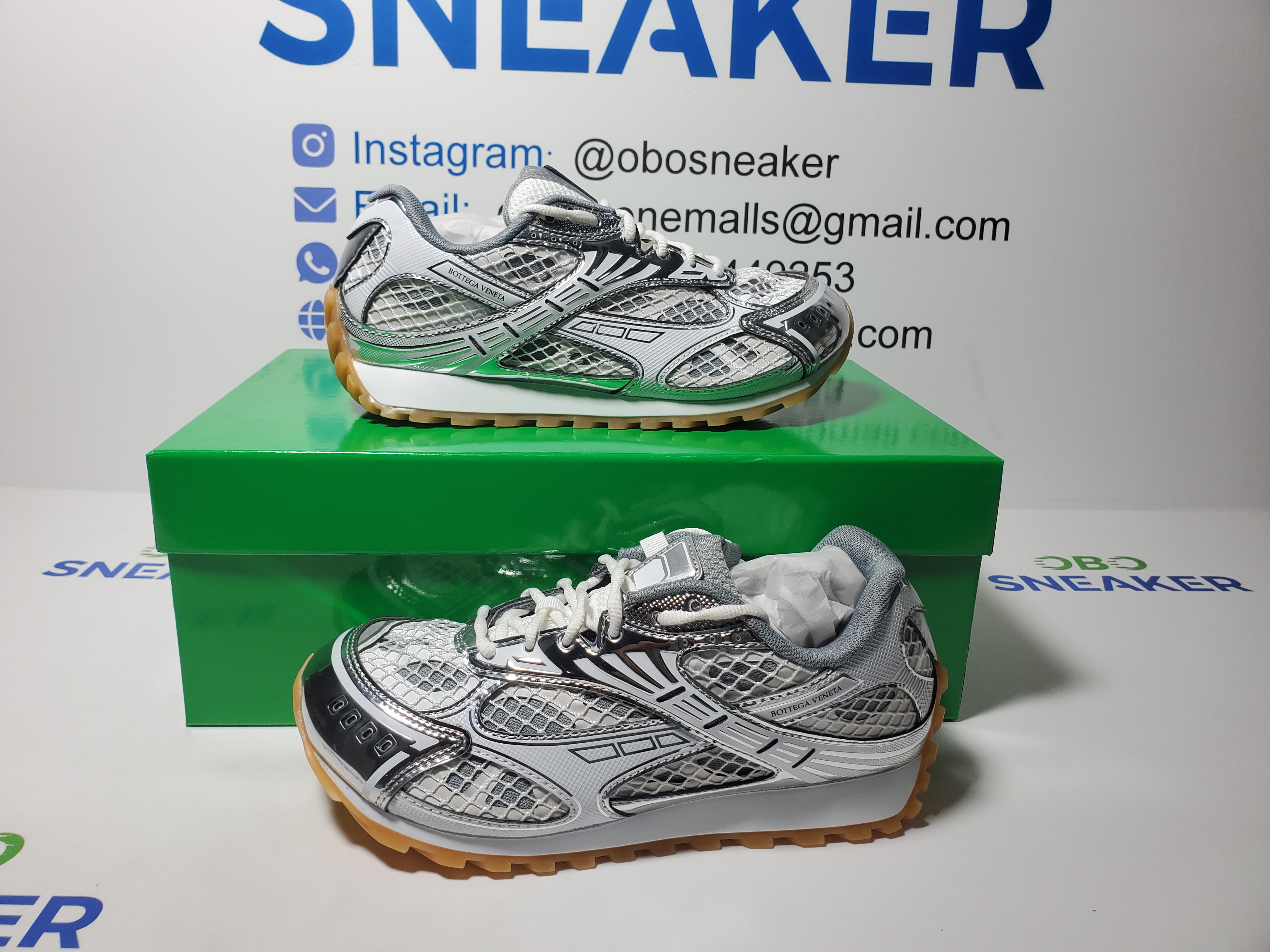 【FLASH SALE】Bottega Veneta Orbit Silver White (Women's)  755915V2X401425 review Obosneaker 01