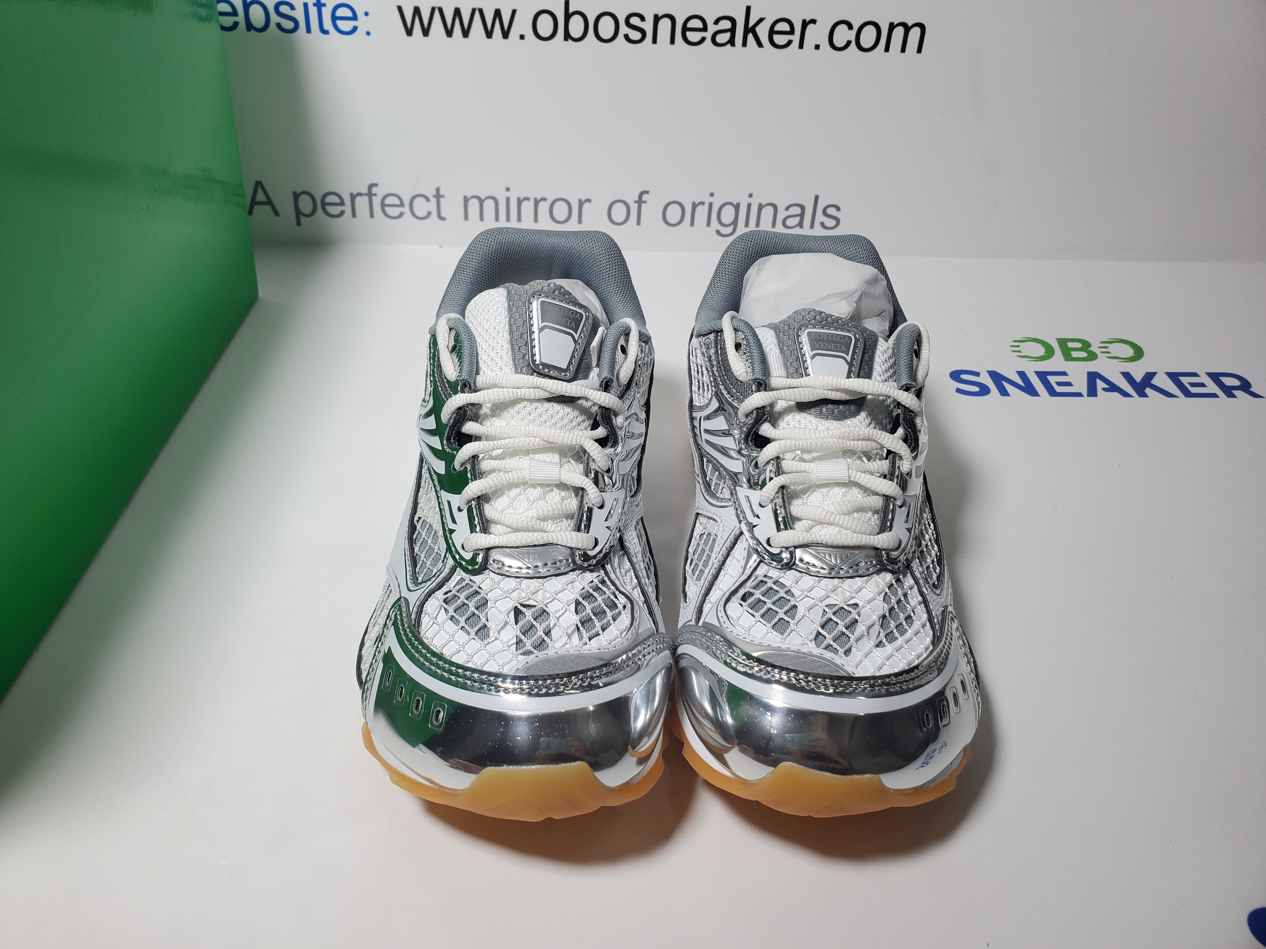 【FLASH SALE】Bottega Veneta Orbit Silver White (Women's)  755915V2X401425 review Obosneaker 03