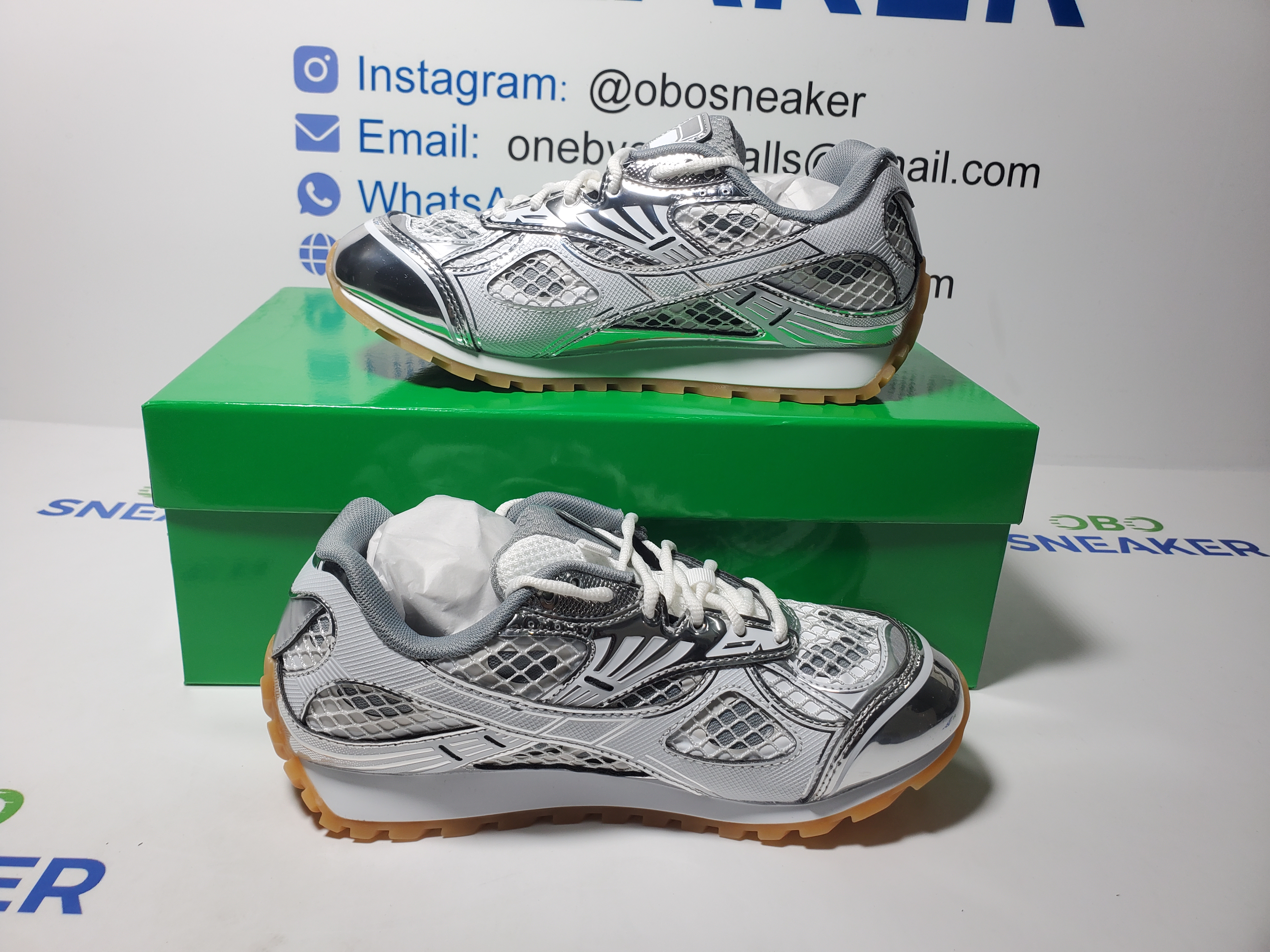 【FLASH SALE】Bottega Veneta Orbit Silver White (Women's)  755915V2X401425 review Obosneaker 00