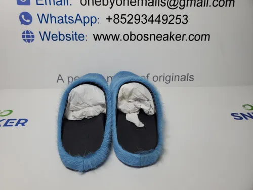 Marni Long-Hair Calfskin Fussbett Sabot Blue SBMR000600P412200B50 review 