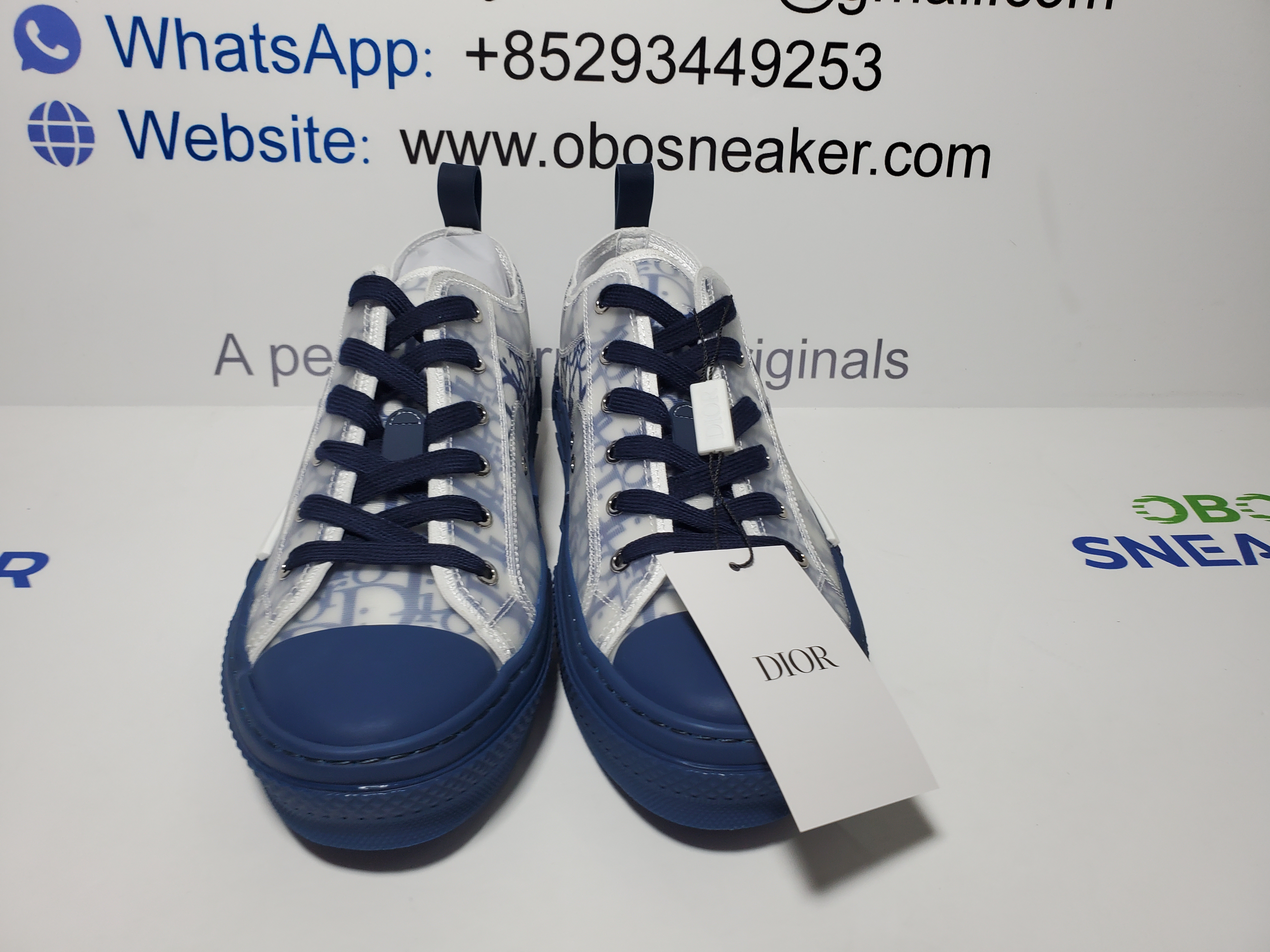  Dior B23 HT Oblique Transparency LOW  White Blue T00962H565 review Obosneaker 04