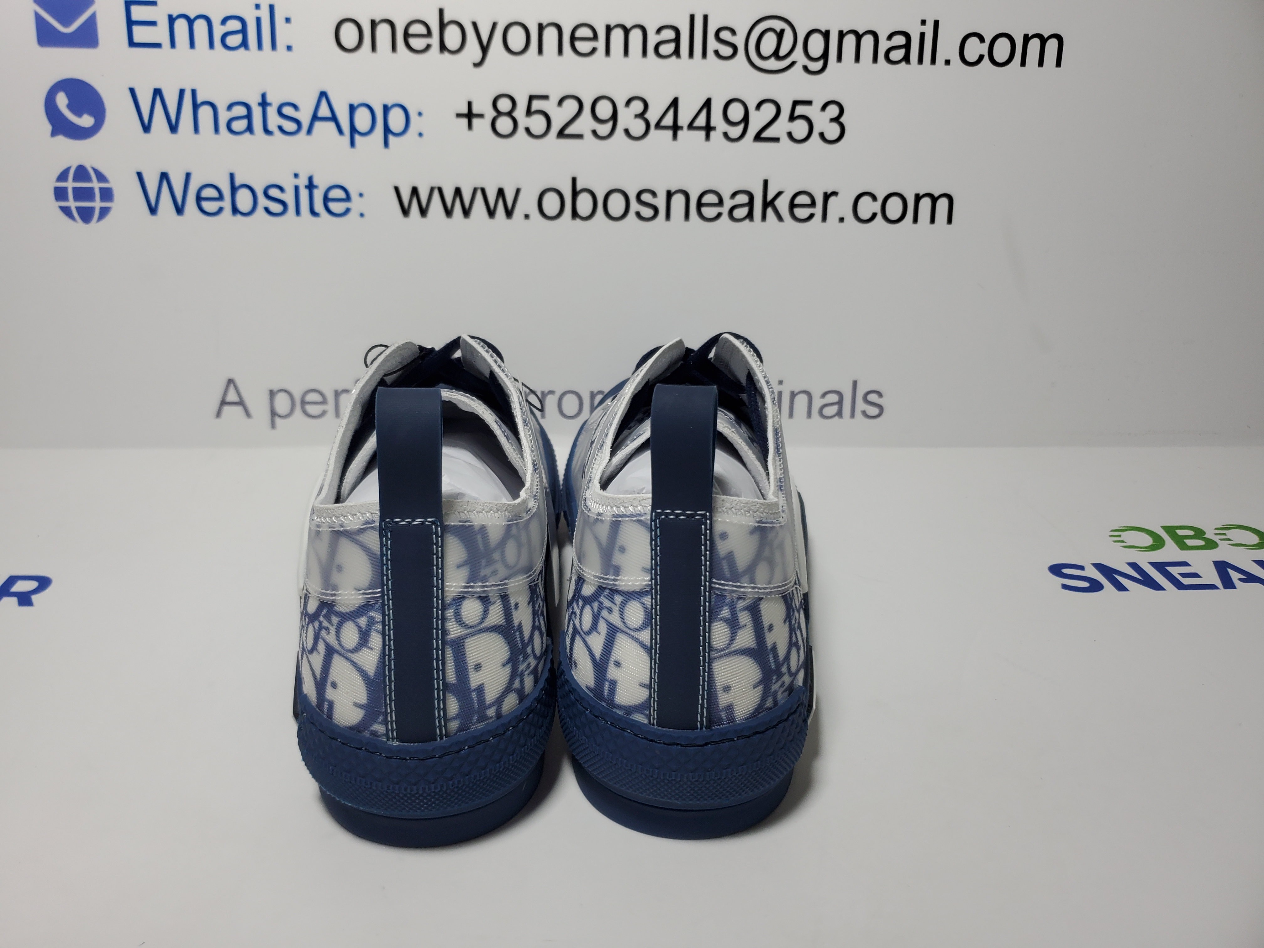  Dior B23 HT Oblique Transparency LOW  White Blue T00962H565 review Obosneaker 02