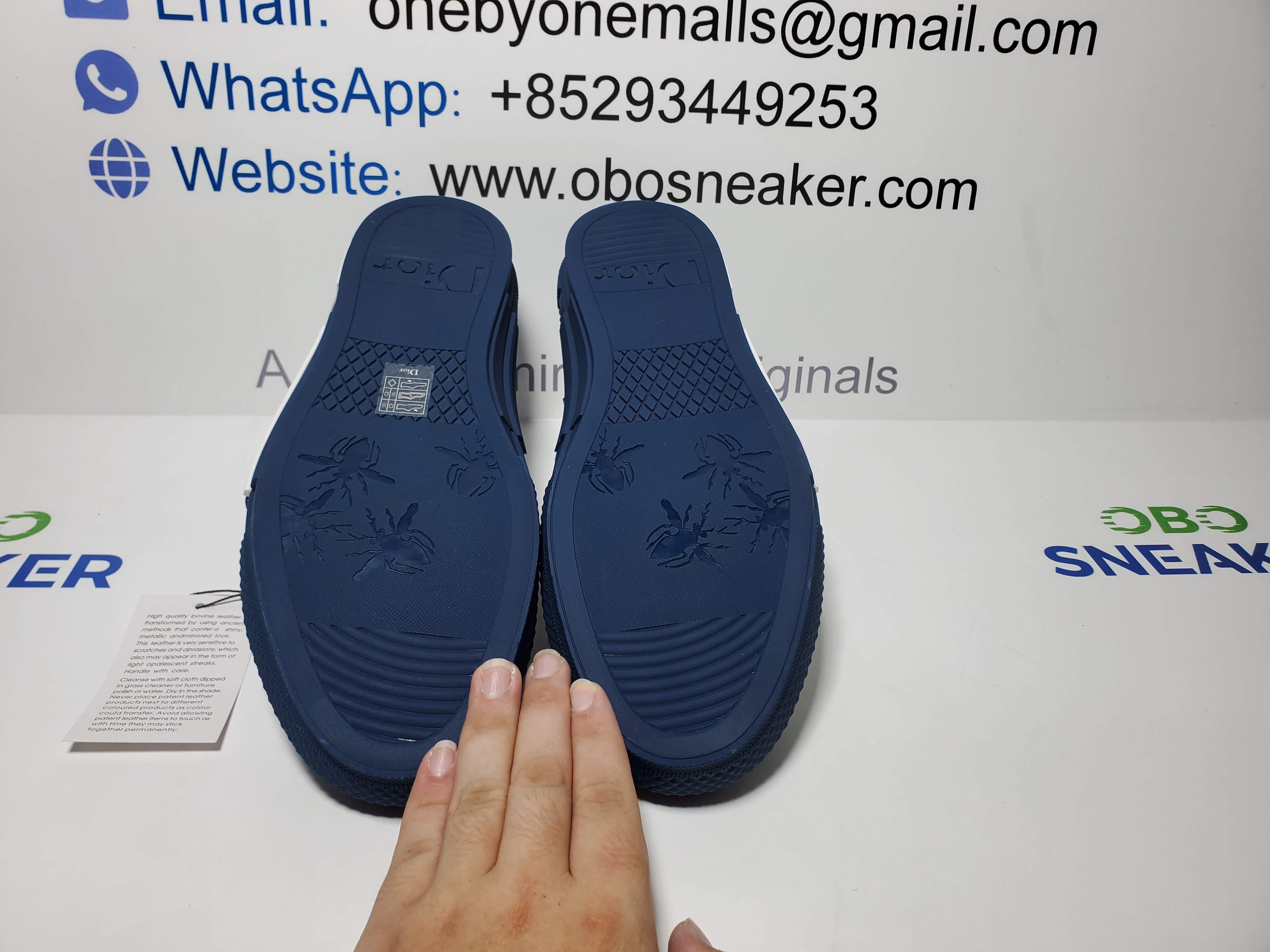  Dior B23 HT Oblique Transparency LOW  White Blue T00962H565 review Obosneaker 05