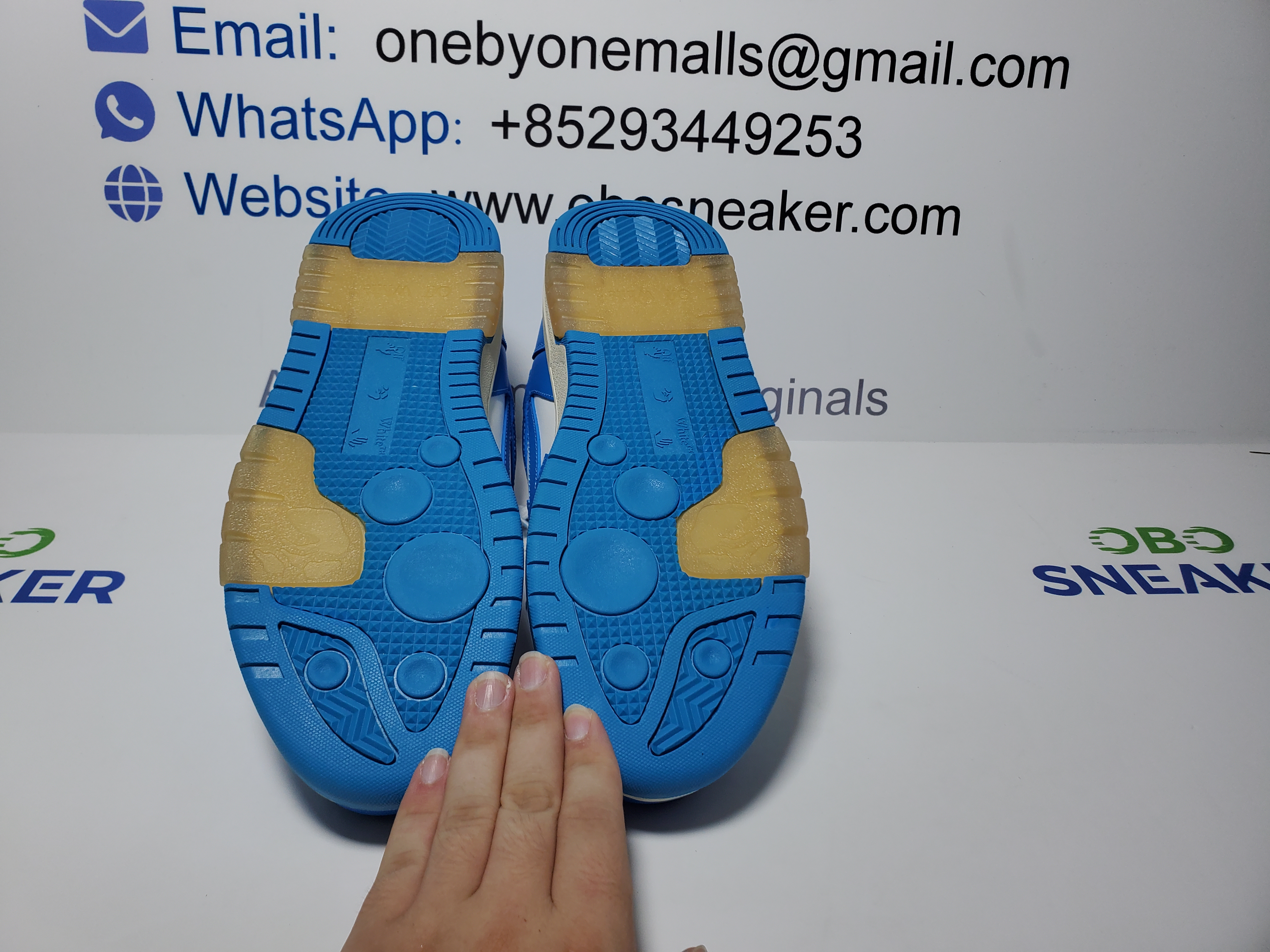 OFF-WHITE Out Of Office OOO Low Tops White Blue (FW22) OMIA189F22LEA0014501 review Obosneaker 03