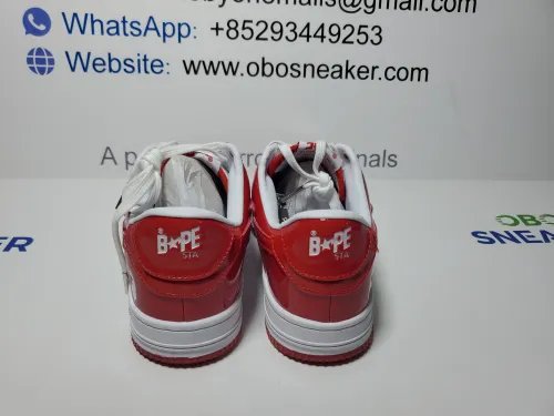 A Bathing Ape Bape Sta Low Red And White Mirror Surface 1170 191 022  review 