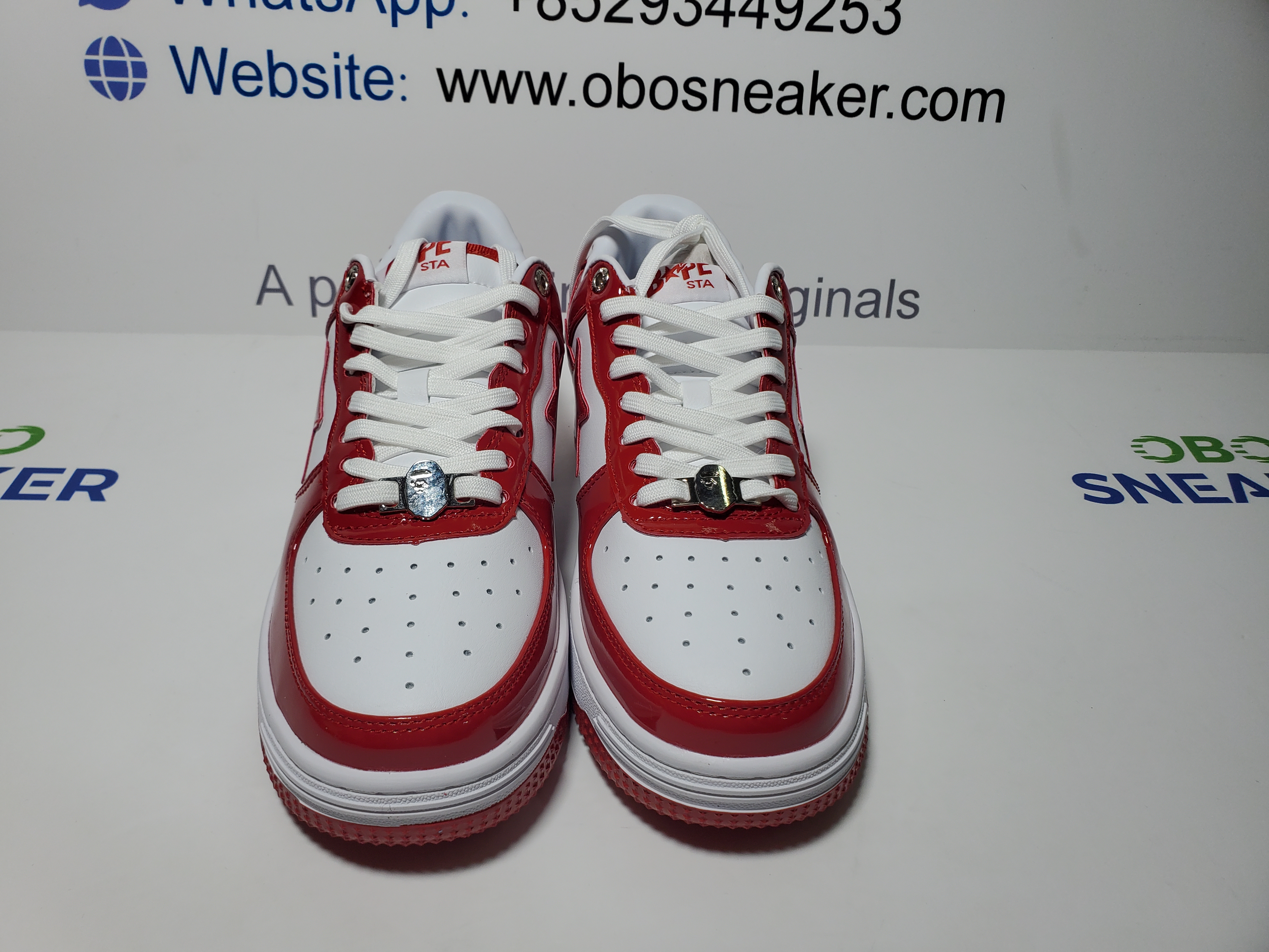A Bathing Ape Bape Sta Low Red And White Mirror Surface 1170 191 022  review Obosneaker 02