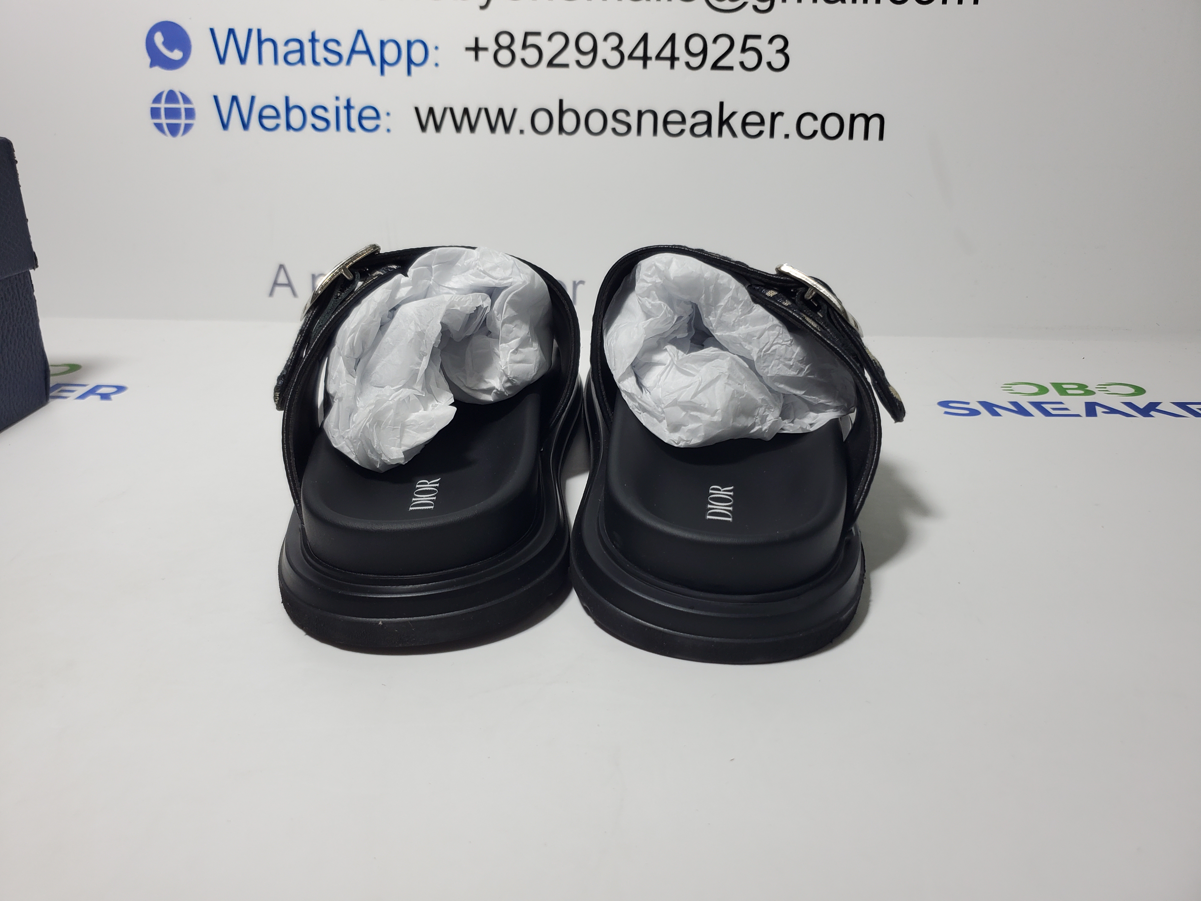 Dior Aqua Sandal Beige and Black Dior Oblique Jacquard  3SA135ZSA_H561 review Obosneaker 02