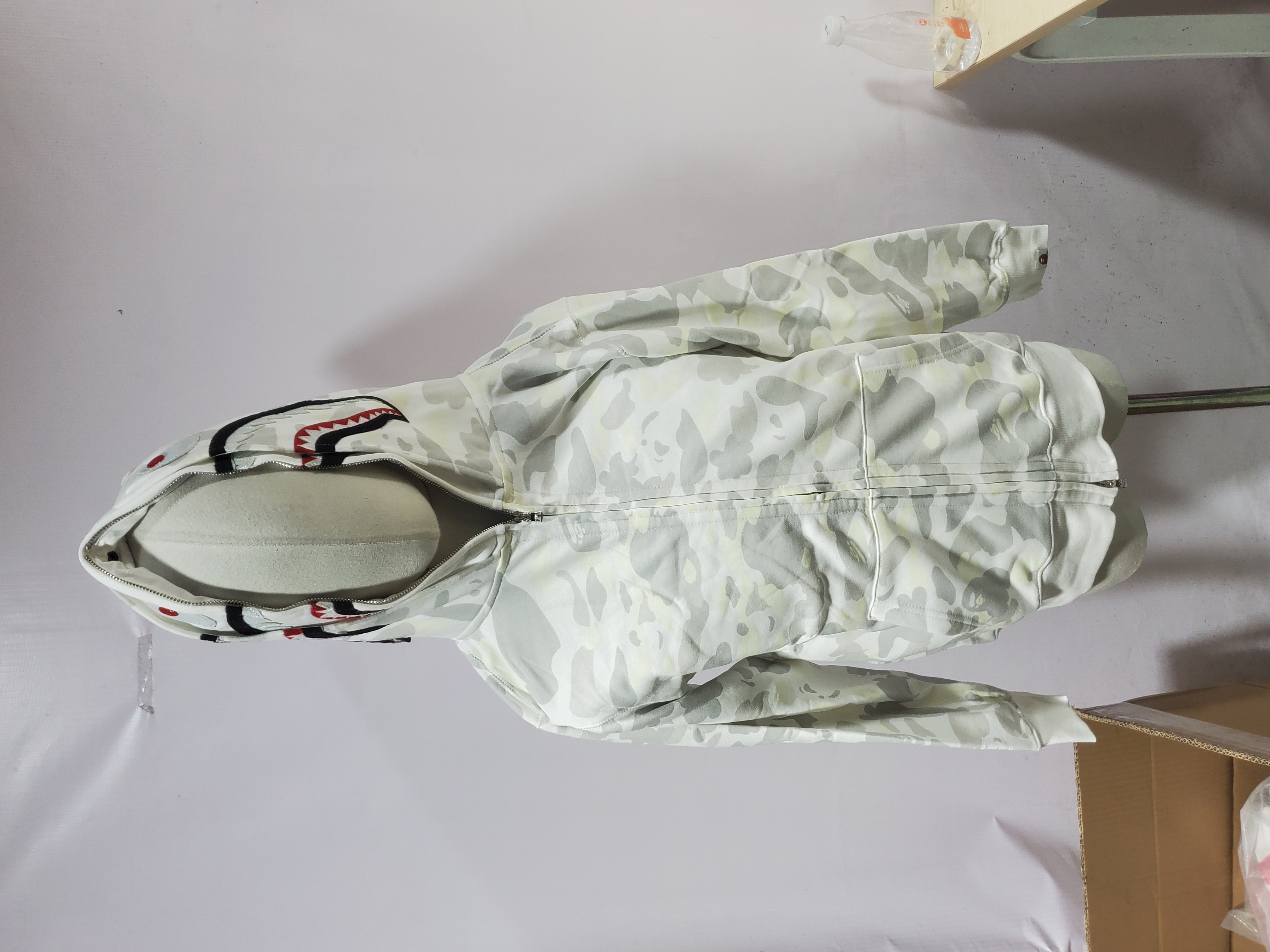 BAPE Luminous Camouflage Double Hooded Hoodie White review Obosneaker 00