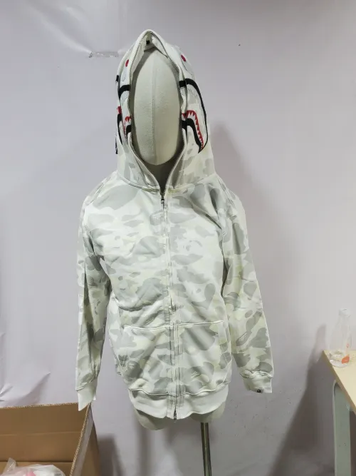 BAPE Luminous Camouflage Double Hooded Hoodie White review 