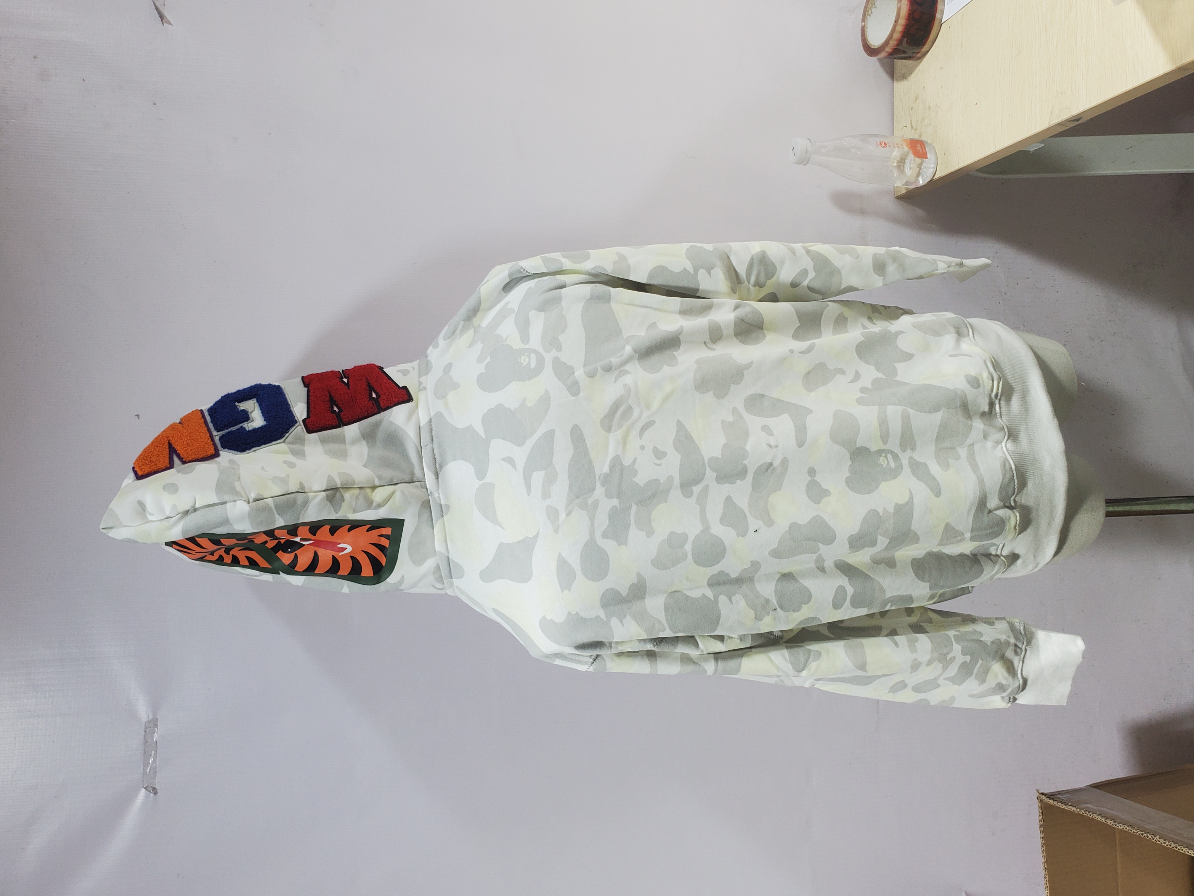BAPE Luminous Camouflage Double Hooded Hoodie White review Obosneaker 01