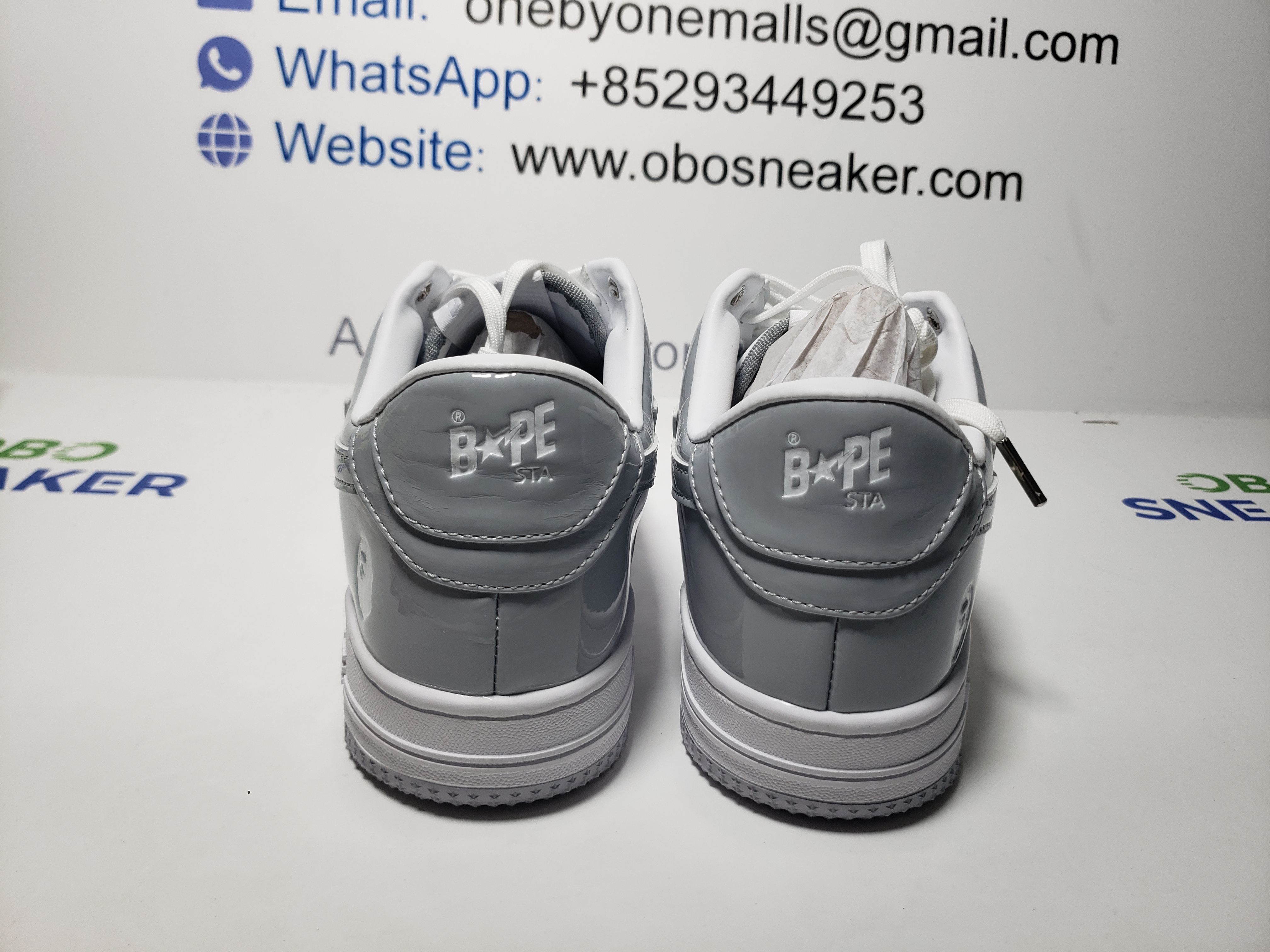 A Bathing Ape Bape Sta Low White Grey Rao Noodles 1170-191-021 review Obosneaker 02