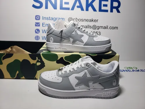 A Bathing Ape Bape Sta Low White Grey Rao Noodles 1170-191-021 review 