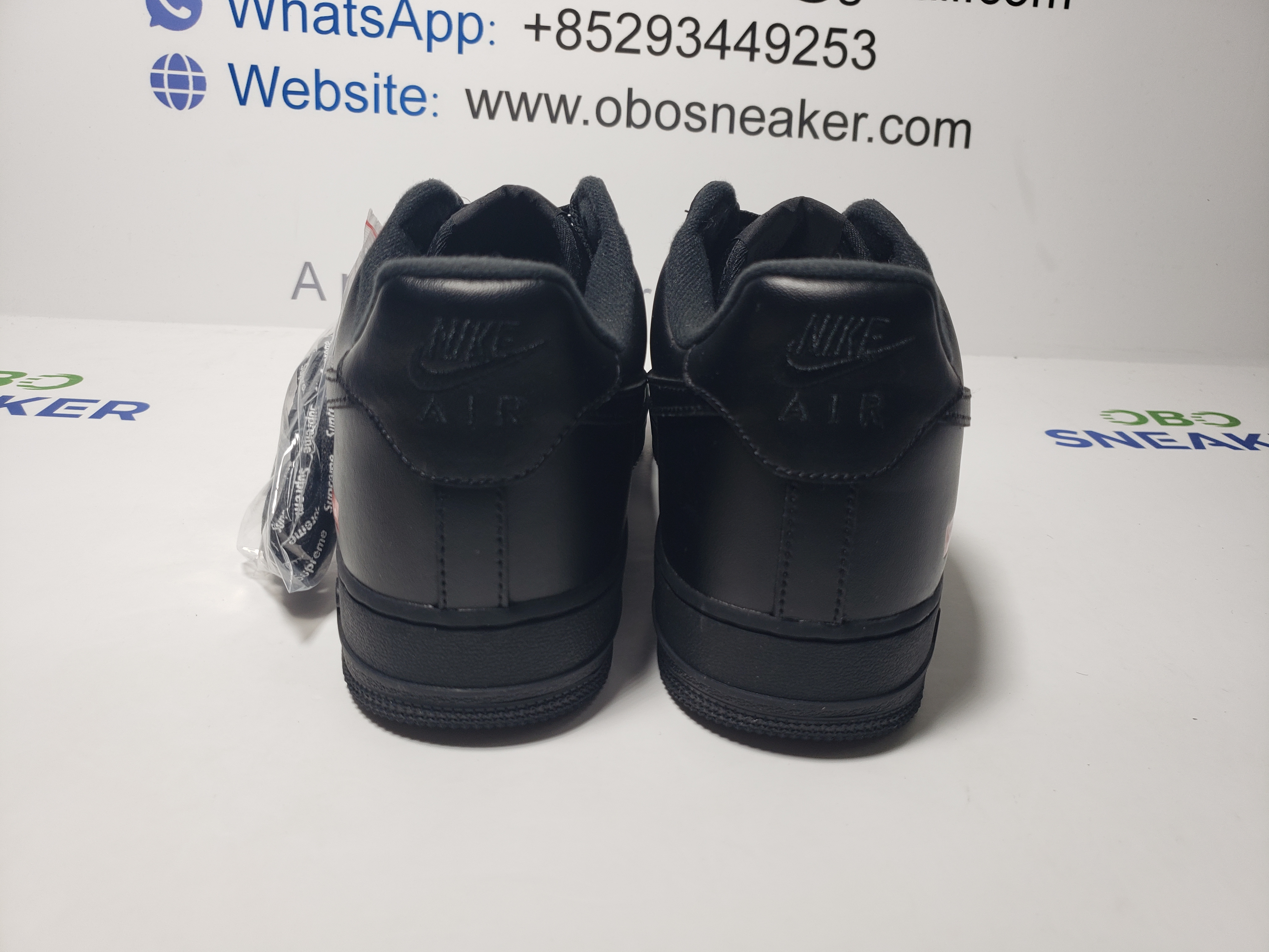 Supreme x Nike Air Force 1 Low Box Logo Black CU9225-001 review Obosneaker 02