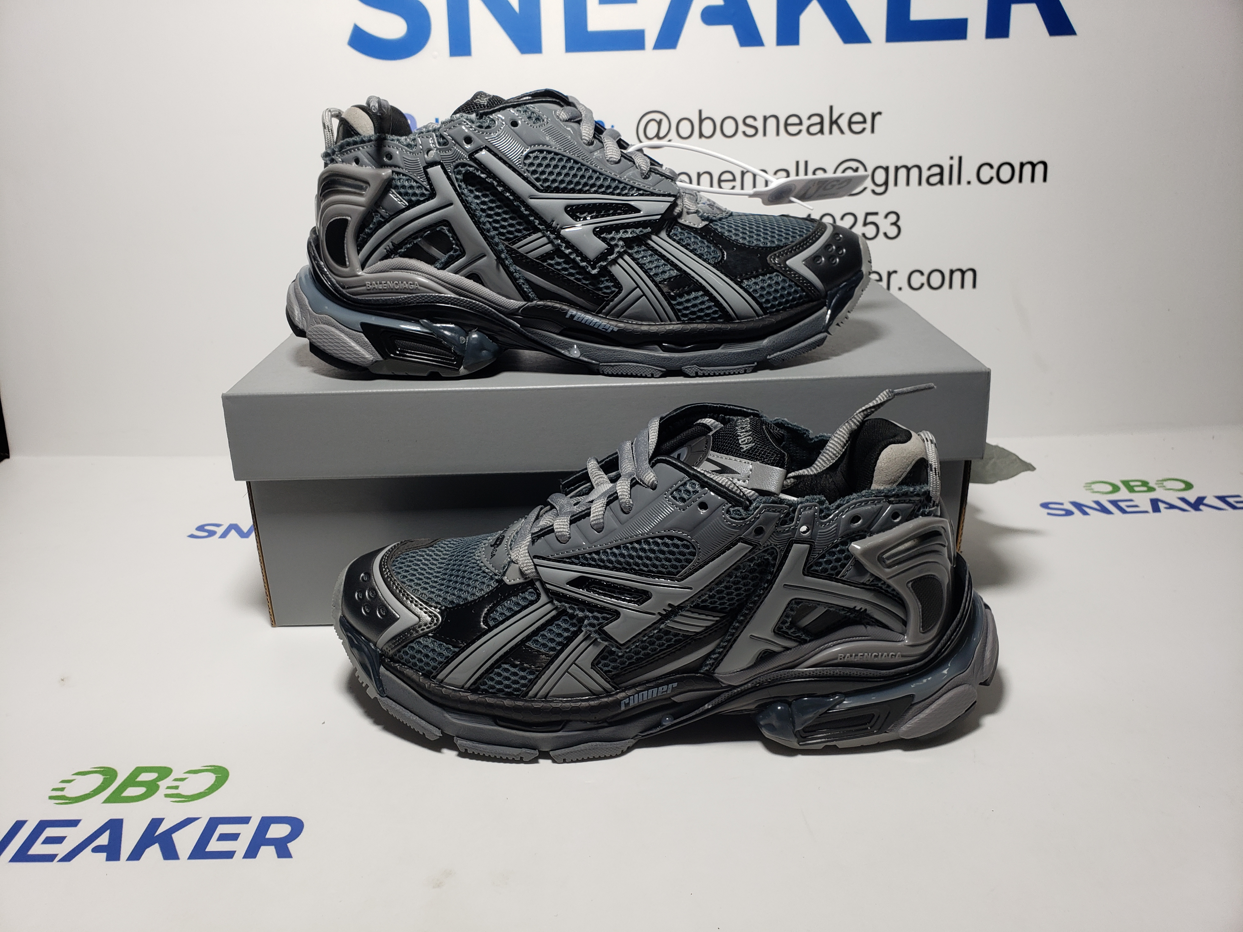 Balenciaga Runner All Black Gray 677402 W3RB2 1515 review Obosneaker 01
