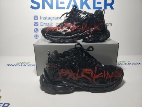Balenciaga Runner Black And Red Characters 677402 W3RB1 0102 review 