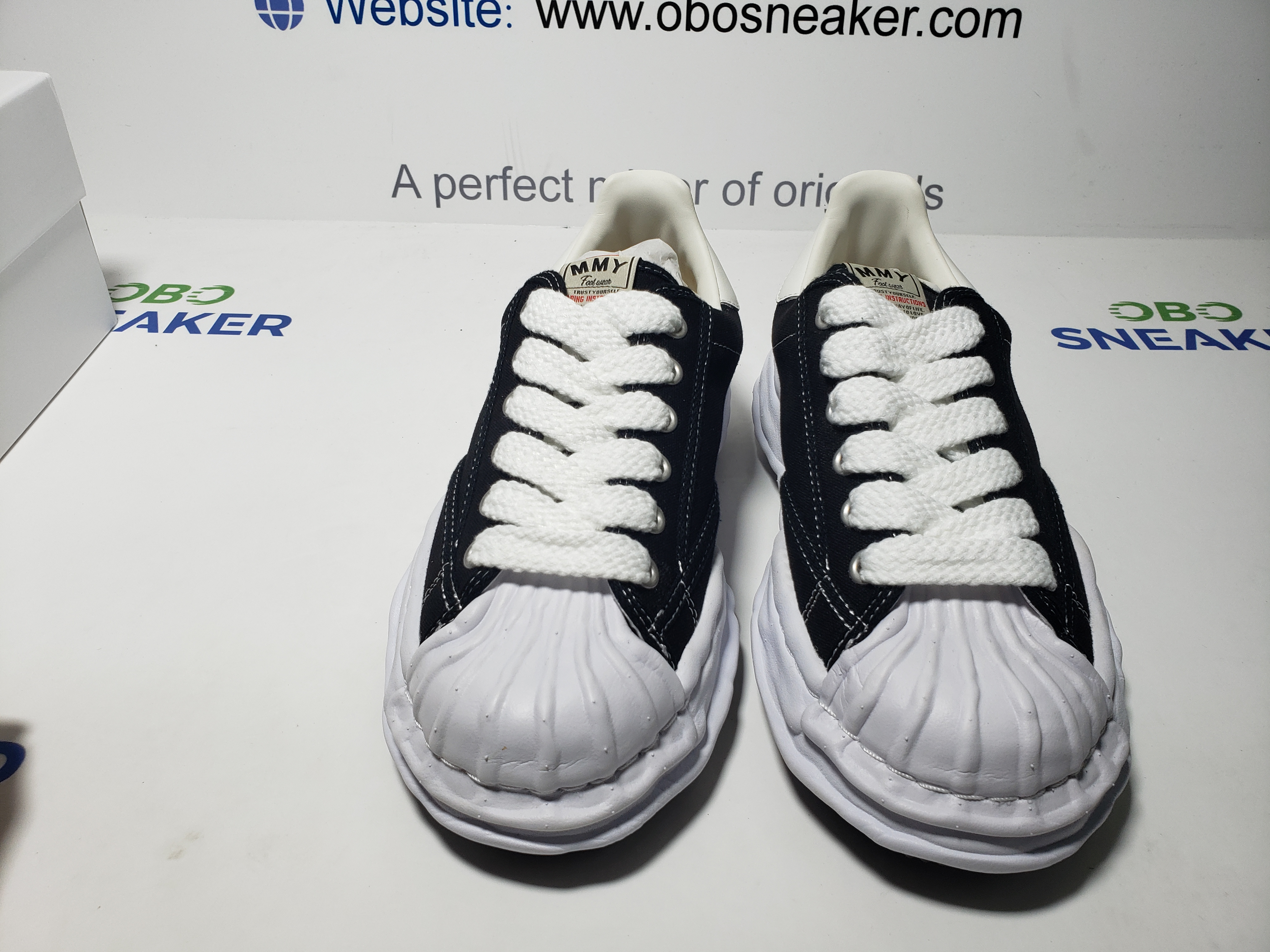 Maison Mihara Yasuhiro Blakey OG Sole Canvas Low Black No Logo  A06FW704 review Obosneaker 03