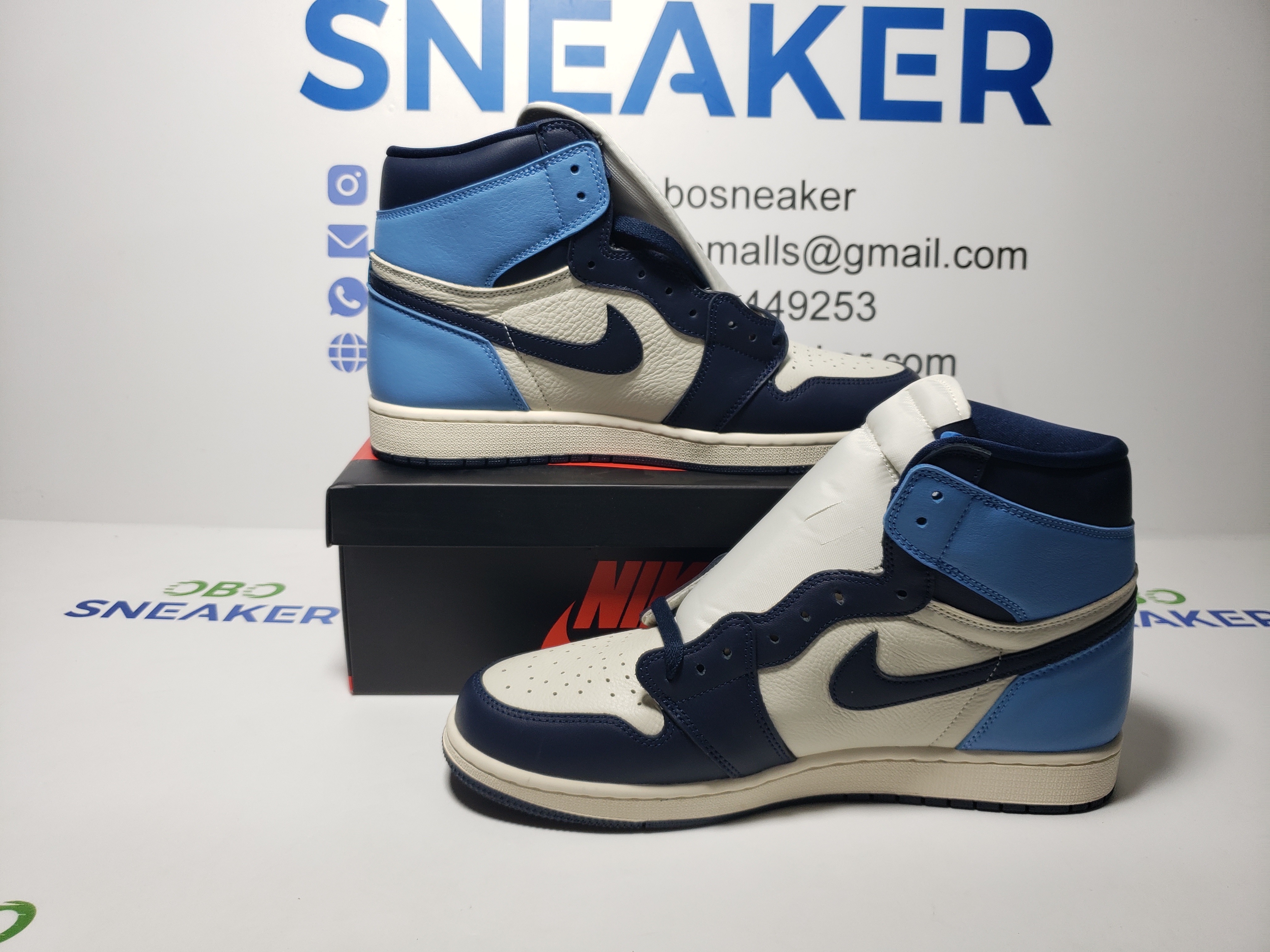 TOP Version Air Jordan 1 Retro High OG Obsidian University Blue 555088-140 review Obosneaker 01