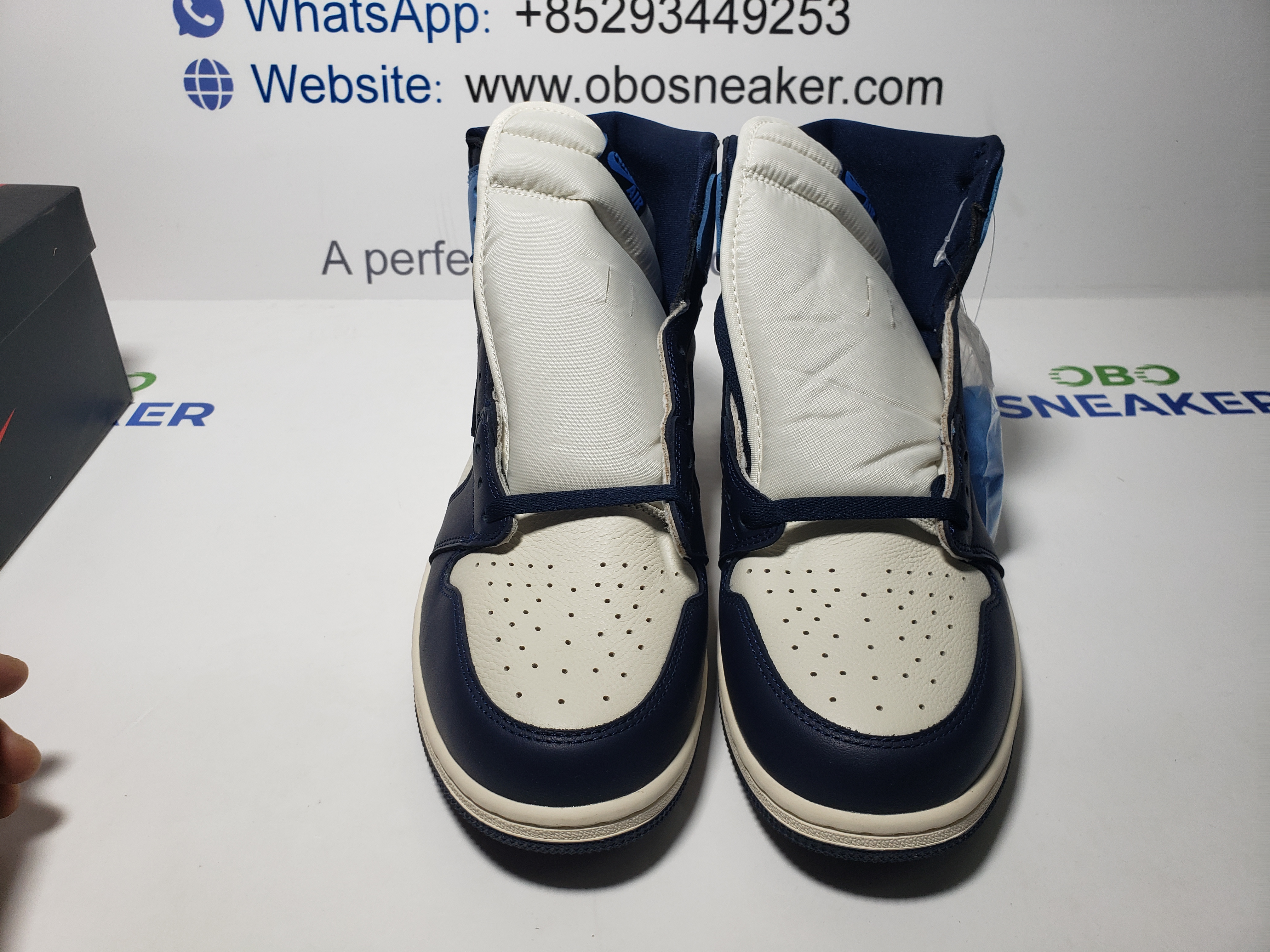 TOP Version Air Jordan 1 Retro High OG Obsidian University Blue 555088-140 review Obosneaker 03