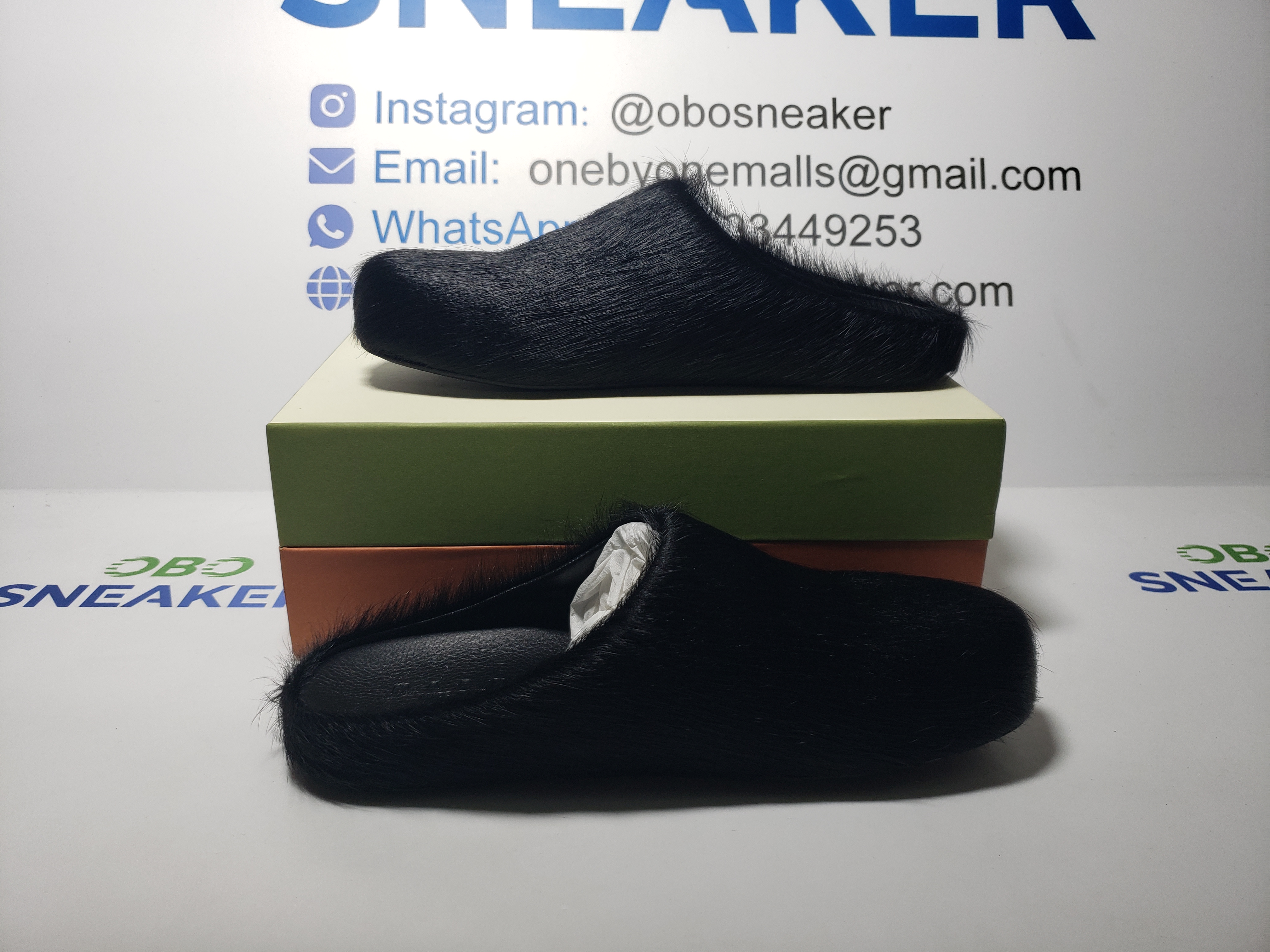 Marni Long-Hair Calfskin Fussbett Sabot Black SBMR000600P412200N99 review Obosneaker 00