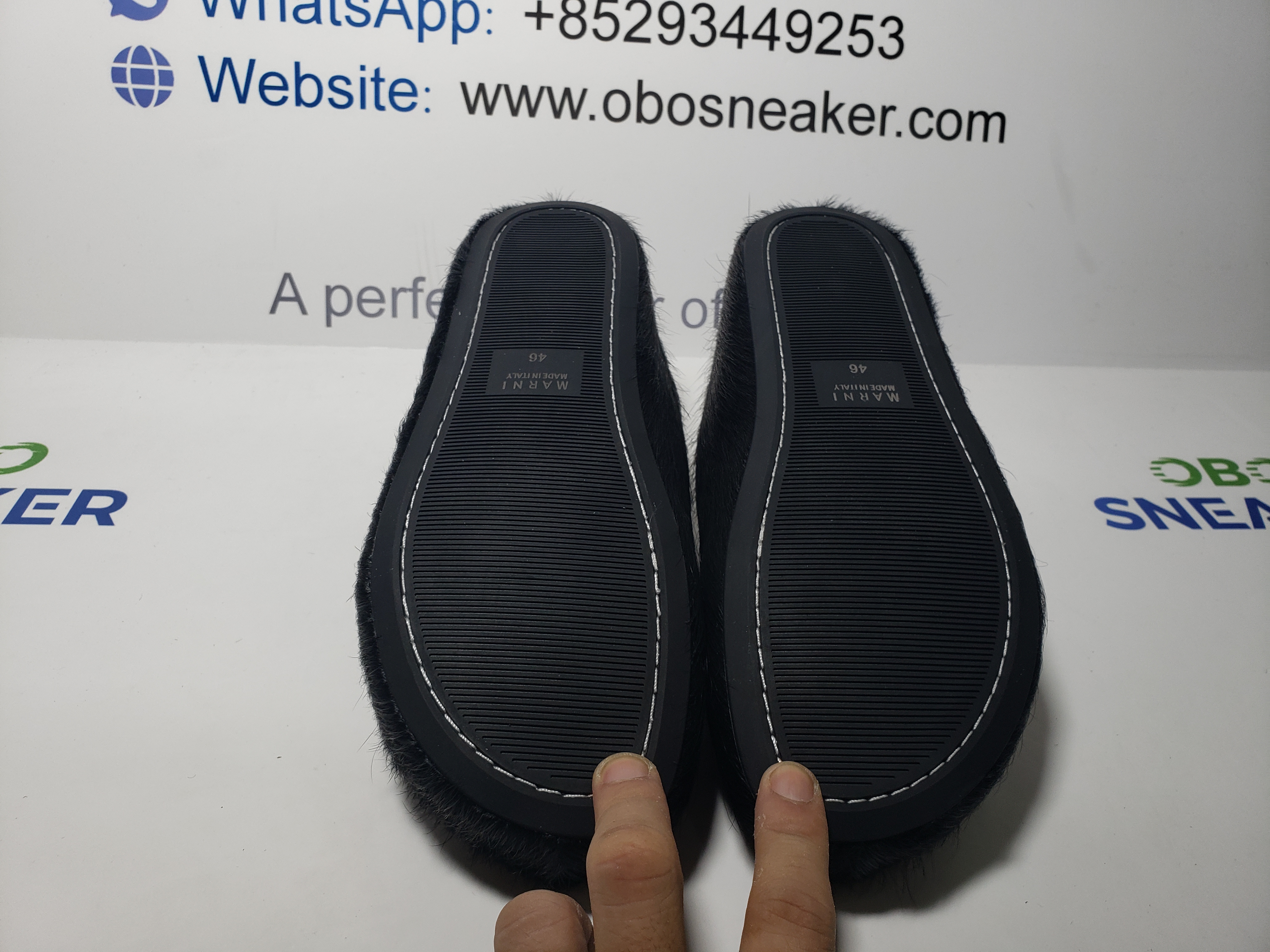 Marni Long-Hair Calfskin Fussbett Sabot Black SBMR000600P412200N99 review Obosneaker 04