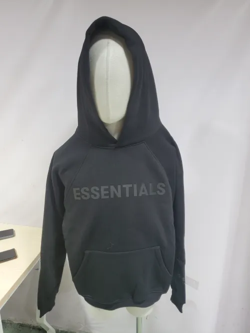  Fear Of God Essentials Pullover Hoodie Applique Logo Black review 
