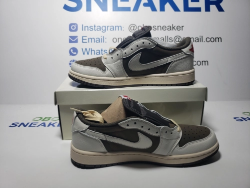 【$59 SALE】Air Jordan 1 Retro Low OG SP Travis Scott Reverse Mocha DM7866-162 review 