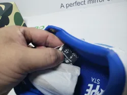 A Bathing Ape Bape Sta Low White and Blue Border 1J30-191-017 review Obosneaker 06