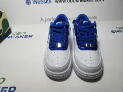 A Bathing Ape Bape Sta Low White and Blue Border 1J30-191-017 review Obosneaker 04