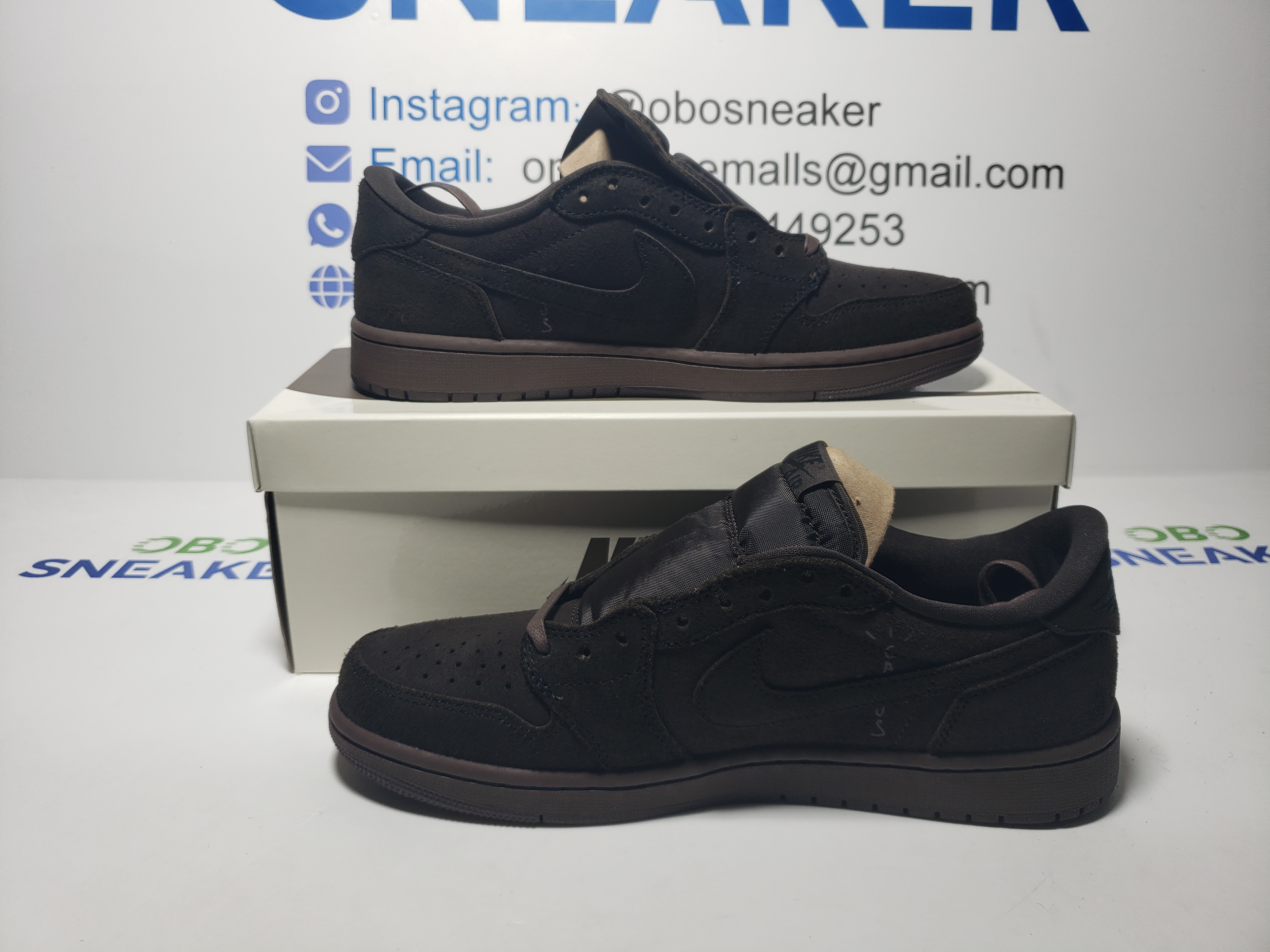 TOP Version Travis Scott x Air Jordan 1 Retro Low OG SP Velvet Brown DM7866-202 review Obosneaker 00