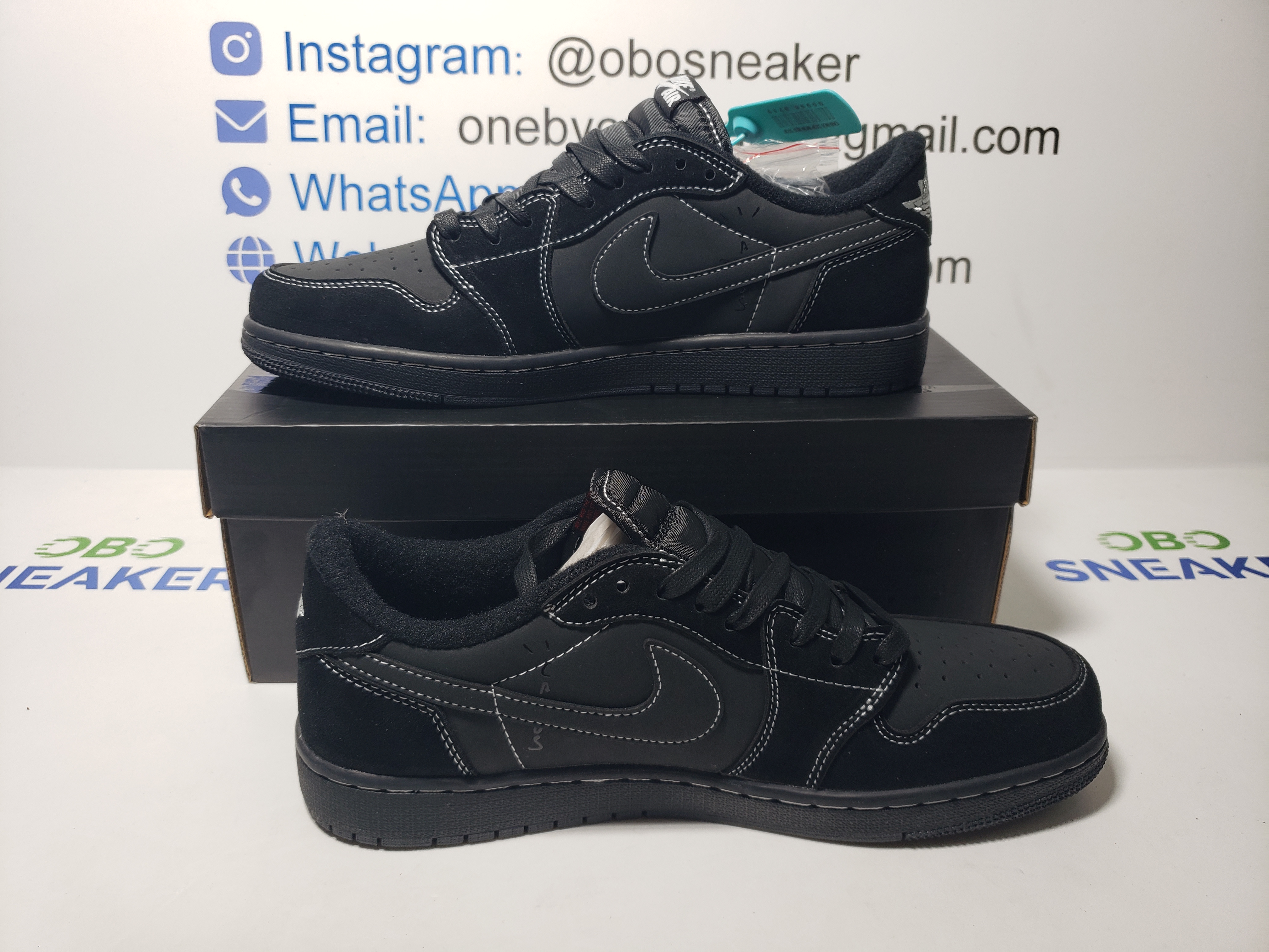 【$59 SALE】Air Jordan 1 Retro Low OG SP Travis Scott Black Phantom DM7866-001 review Obosneaker 01